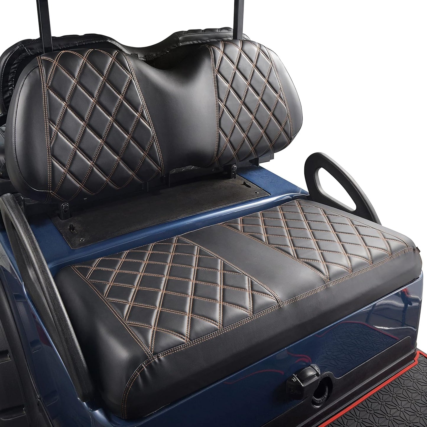 NOKINS Golf Cart Diamond Seat Covers Kit, Fit for Club Car Precedent OEM Standard Front Seat Cushion, Golf Cart Vinyl Seat Cover, No Nails Required
