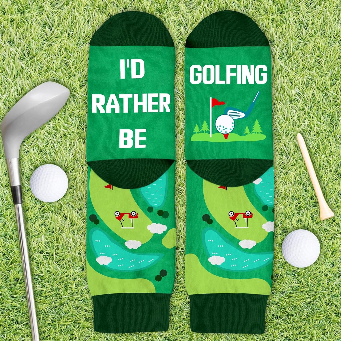 VICRAZY Golf Gifts for Men, Women - Golf Accessories, Golf Socks for Dad, Mom - Funny gift, Christmas Gifts, Stocking Stuffer
