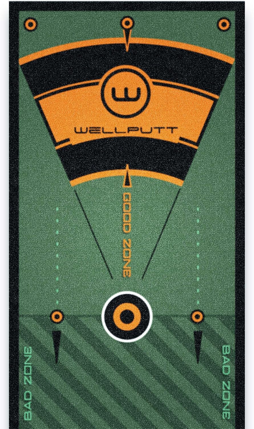 WELLPUTT - Golf Putting Training Mat - Classic Green 10ft