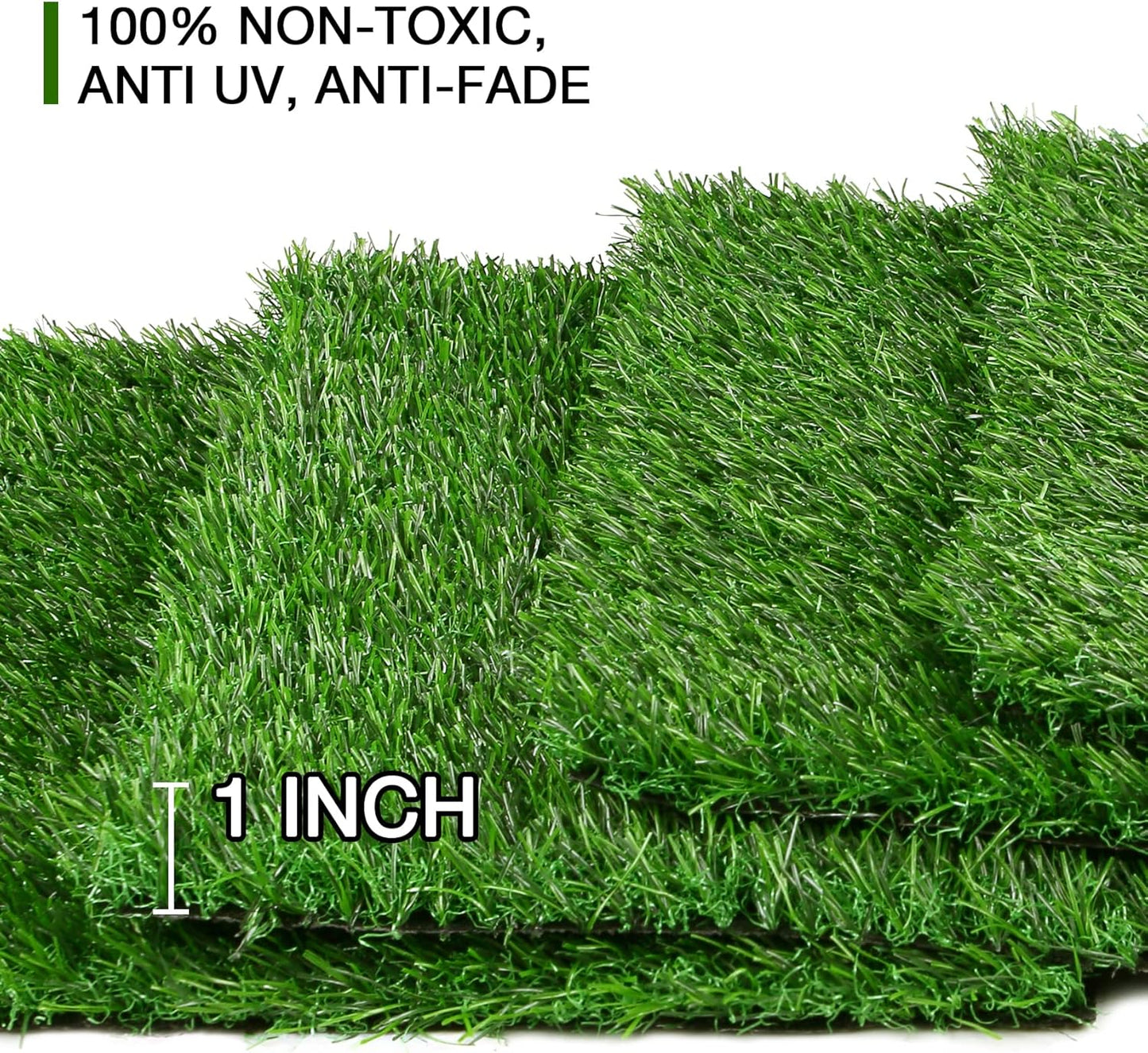XLX TURF 12"X12" Artificial Grass Table Placemats 4 Pack, Green Fake Turf Square Decor Golf Theme Party, Birthday, Baby Shower, Wedding, Holiday