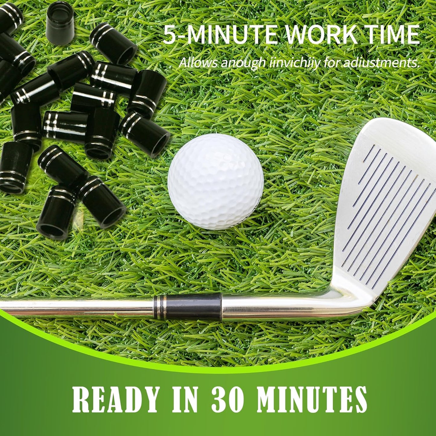 Tylove Pro Strength Golf Club Epoxy - Fast Setting 5 Minute Adhesive for Repairing Loose Driver & Iron Heads, High Impact Resistance, Easy Syringe Application, Clear Permanent Bond