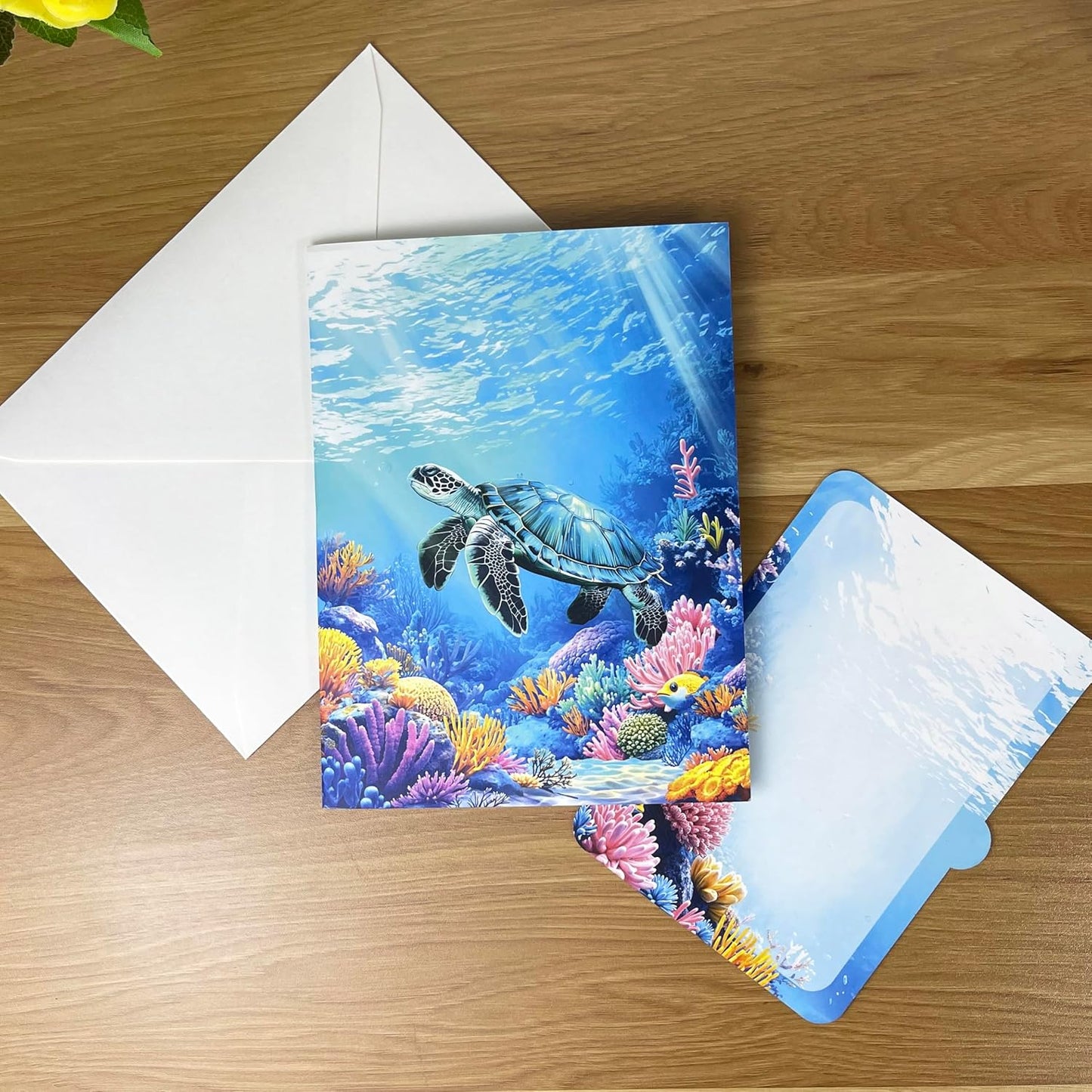 3D Sea Turtle Popup Card - Handmade Ocean-Themed Paper Art for Birthday, Anniversary, Christmas, Father’s Day - Unique Greeting Card Gift for Him, Her, Dad, Son, Husband, Wife, Turtle Lover