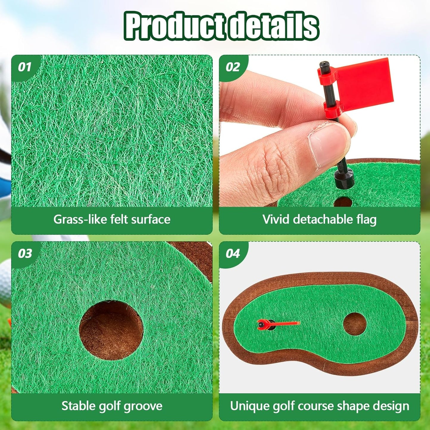 Soaoo 3.94 x 2.95 x 3.43'' Golf Ball Display Case Acrylic Golf Ball Transparent Holder Display Stand Clear Memorabilia Storage Box with Flag and Wood Base for Single Golfball Enthusiasts Gift