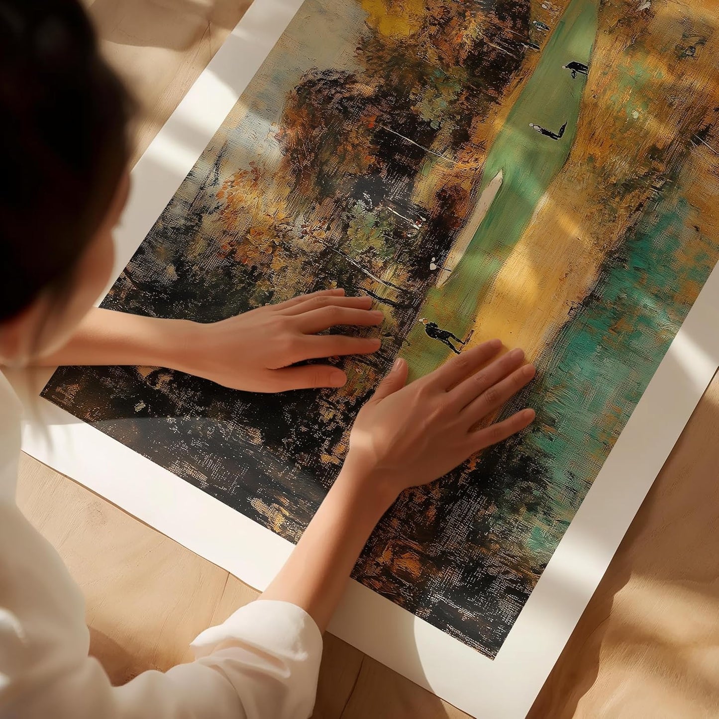 Vintage Golf Course Premium Giclee Fine Art Prints - Antique Style Golf Course Painting Posters, Golf Wall Art, Aesthetic Golfing Poster for Home Office Decor, Ready to Frame