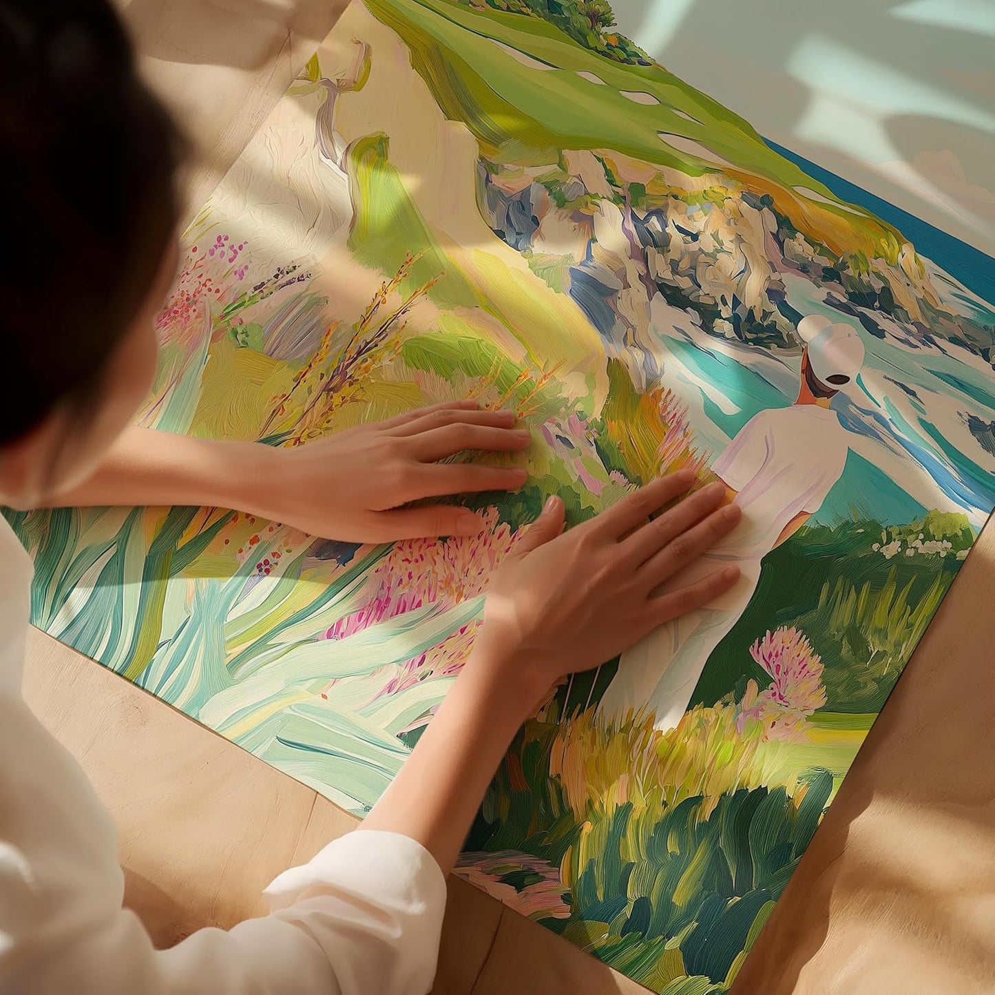 Golf Course Floral Pastel Art Print Posters - Premium Giclee Fine Art Prints - Golf Course Home Decor Posters, Golfer Art Prints for Home and Office Decor - Vintage Aesthetic, Ready to Frame