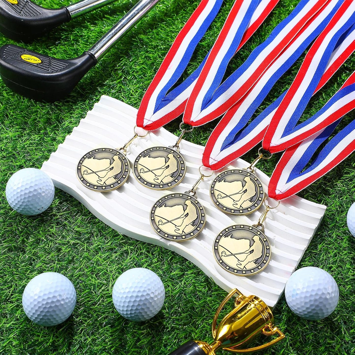 Remuuly 30 Pcs Gold Medals Bulk 2'' Basketball Soccer Baseball Volleyball Football Lacrosse Kickball Cheer Bowling Trophy Medals for Awards for Sports Participation Winner Gift
