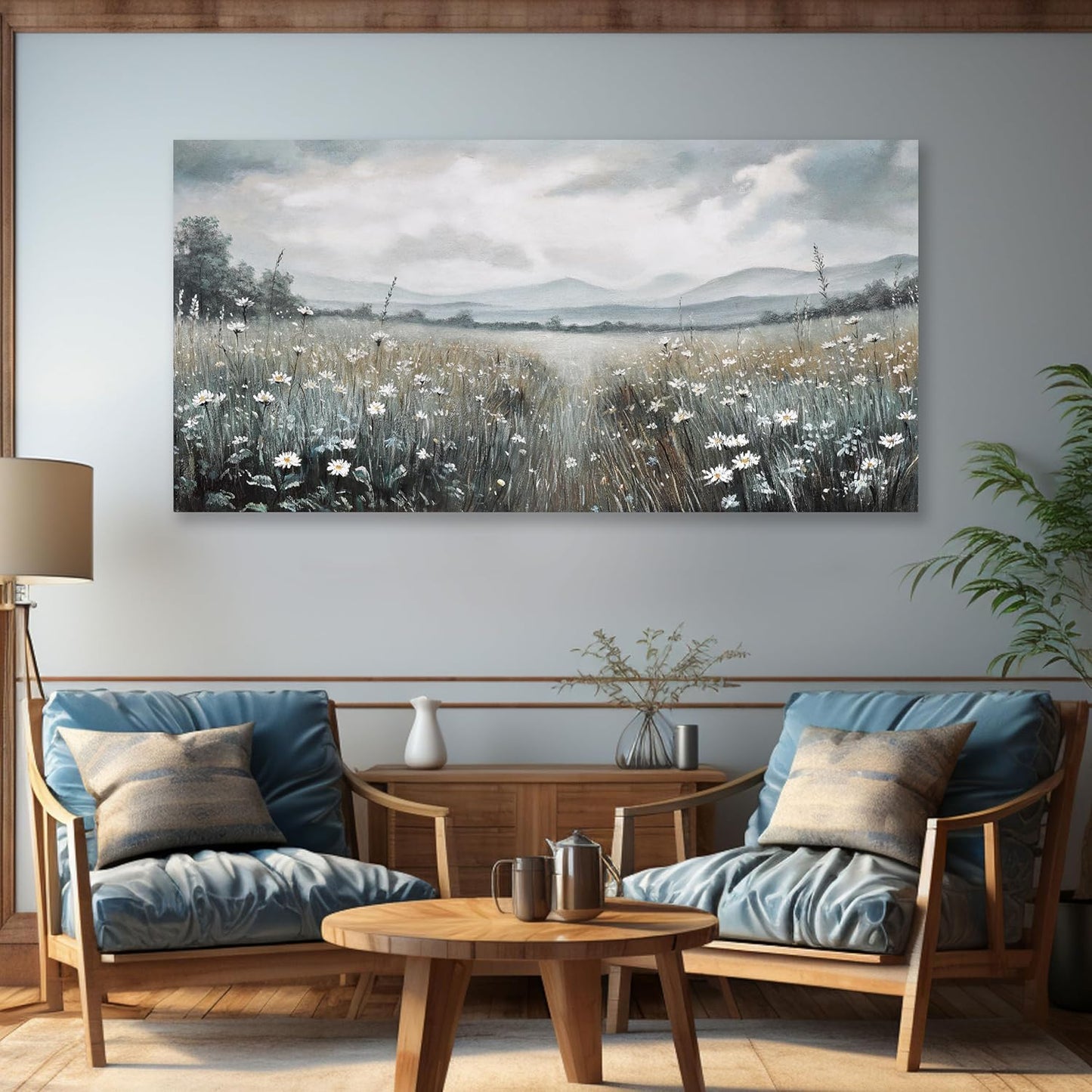 Glvzygy Canvas Wall Art Vintage Wall Decor Classical Painting Canvas Prints Vintage Floral Wall Art for Home Room Bathroom Decor Living and Office Home Decor 20"x40"