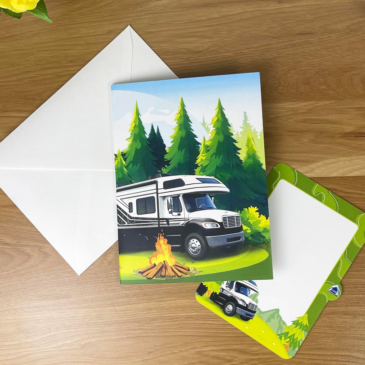 3D Camping Popup Card - Handmade Outdoor Paper Art for Birthday, Anniversary, Christmas, Father’s Day - Greeting Card Gift for Him, Her, Dad, Son, Husband, Wife, Camper, Adventure Lover