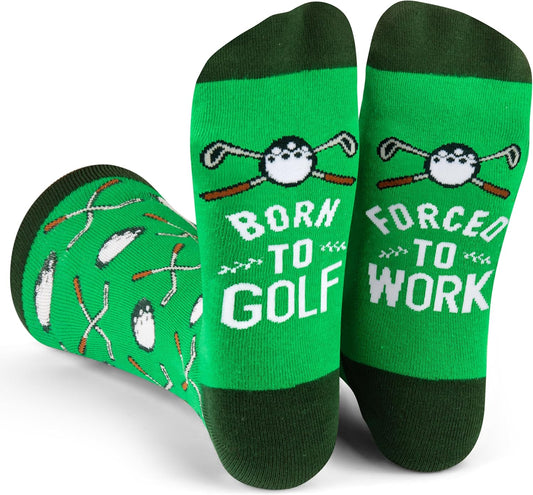 Lavley Funny Golf Socks - Fun gift for golfers - Unisex one size fits most - Great for birthdays or stocking stuffers