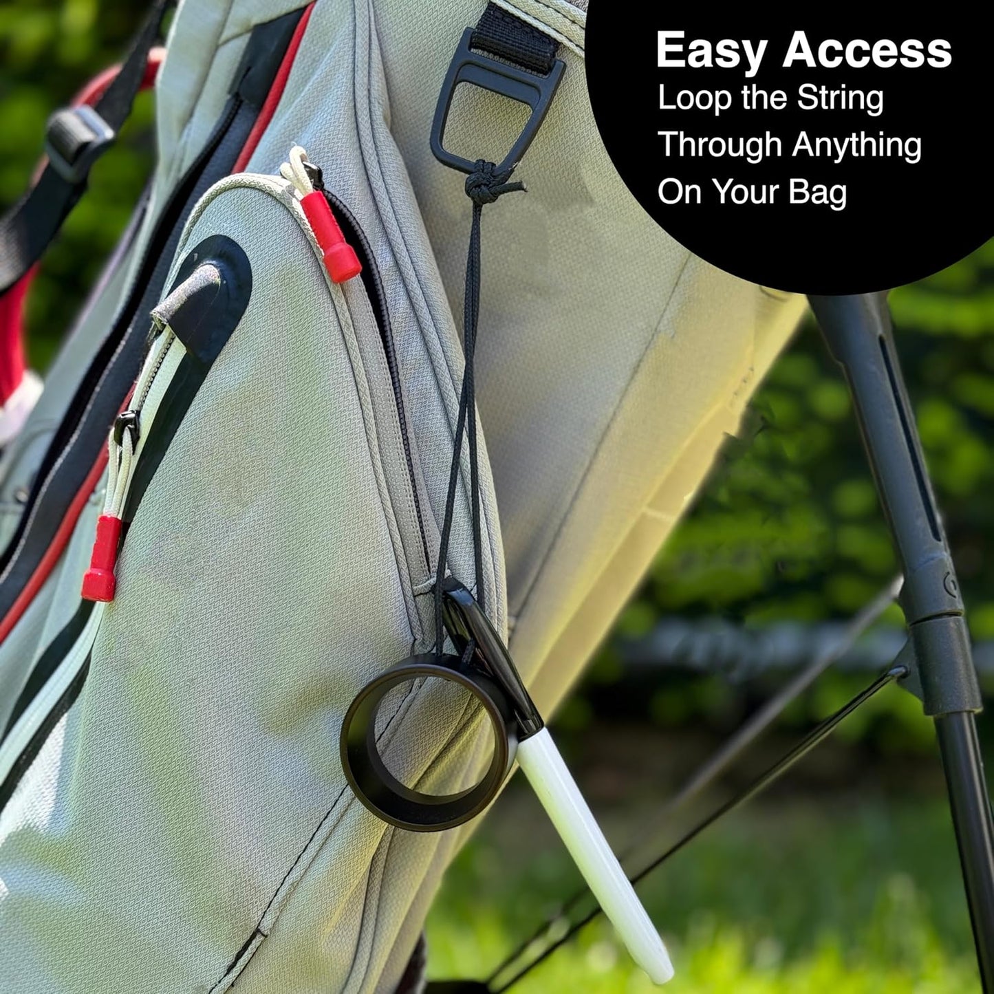 Ball Badge Aim Stripe - 360 Degree Golf Ball Line Marker Kit with Golf Bag Attachment for Perfect Alignment and Precision Putting