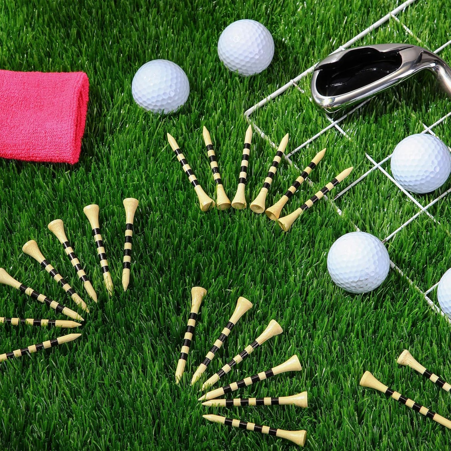 Mudder 600 Pack Golf Tees Bulk Wooden Golf Tees Wood for Men Balls Accessories