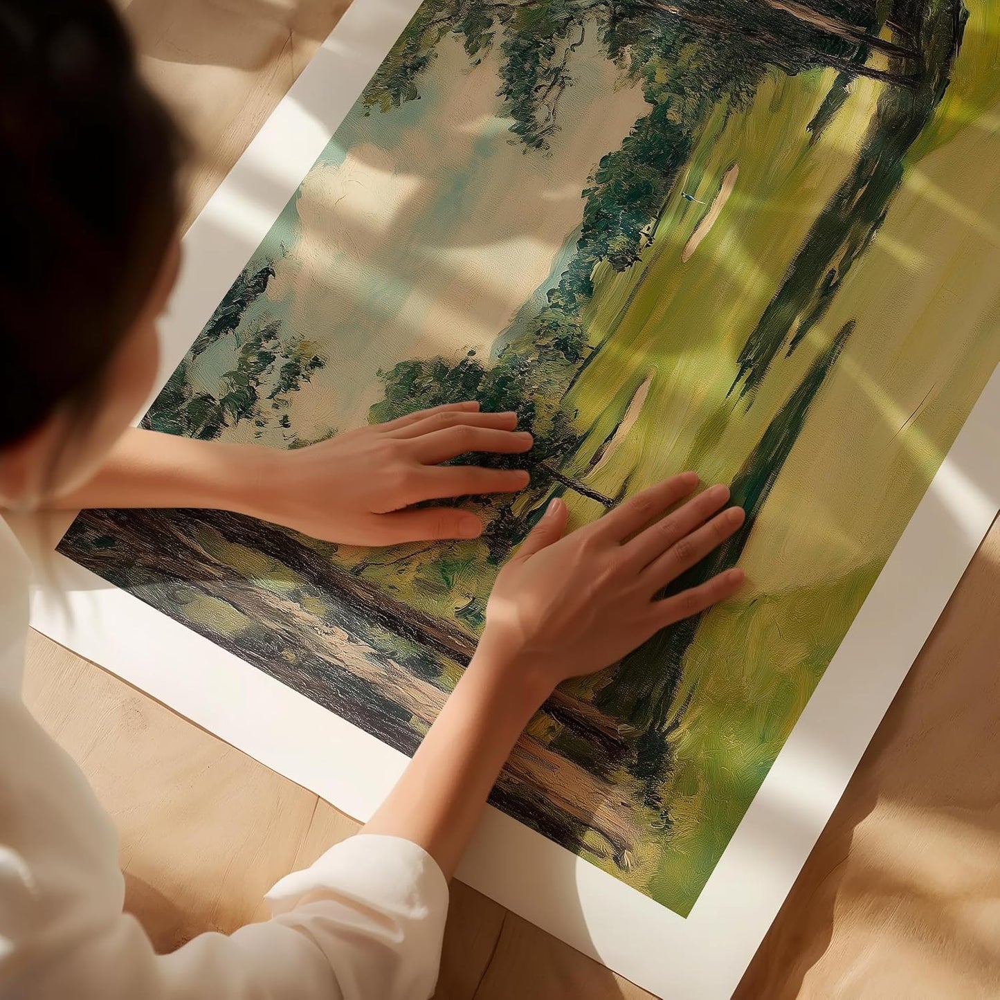 Vintage Golf Course Premium Giclee Fine Art Prints - Antique Style Golf Course Painting Posters, Golf Wall Art, Aesthetic Golfing Poster for Home Office Decor, Ready to Frame