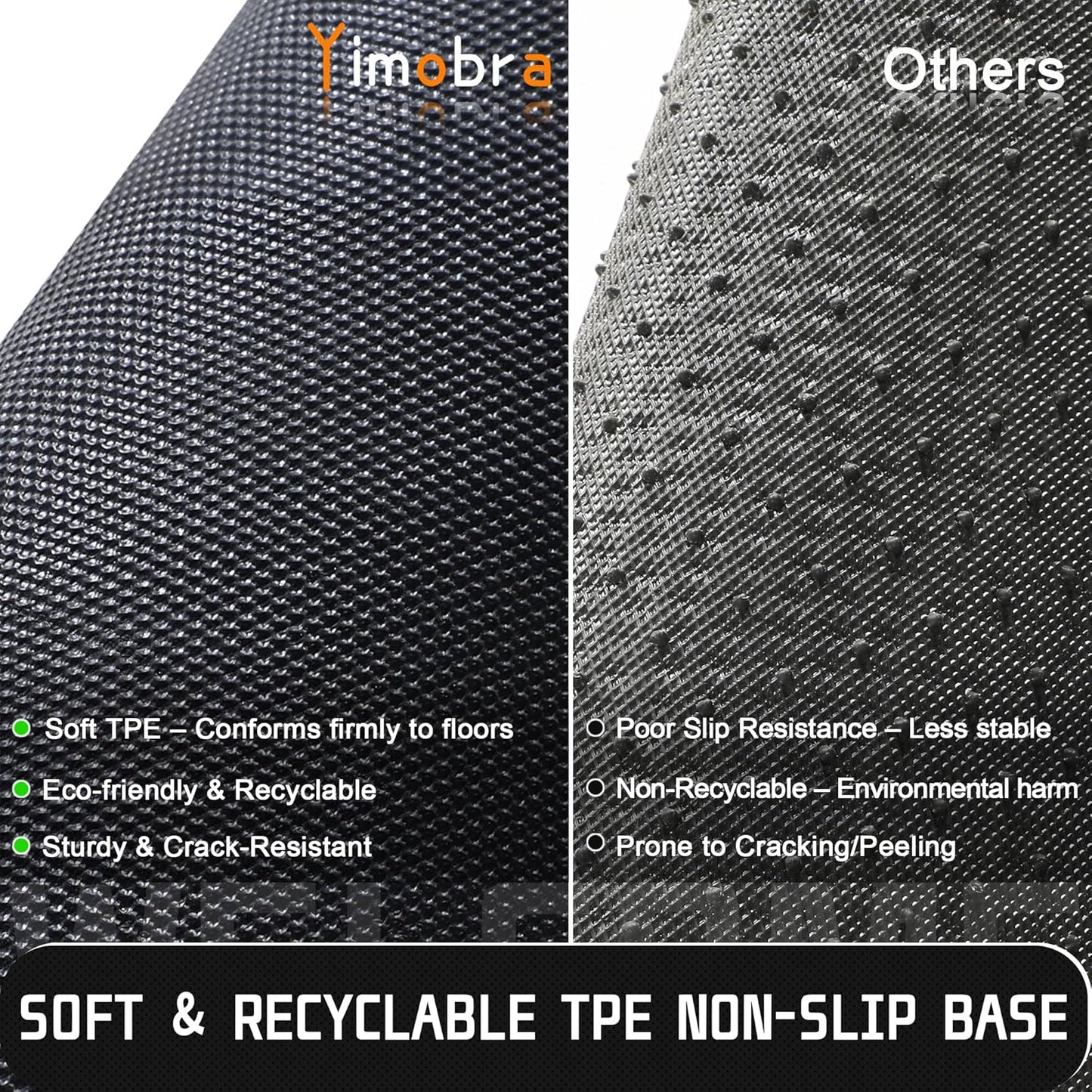 Yimobra Welcome Mat, Heavy Duty Sturdy Door Mats for Home Entrance Outdoor Indoor, Front Doormat for Outside Patio Floor Entry Porch Garage Office, Waterproof, Low Profile, 47 x 24, Coffee