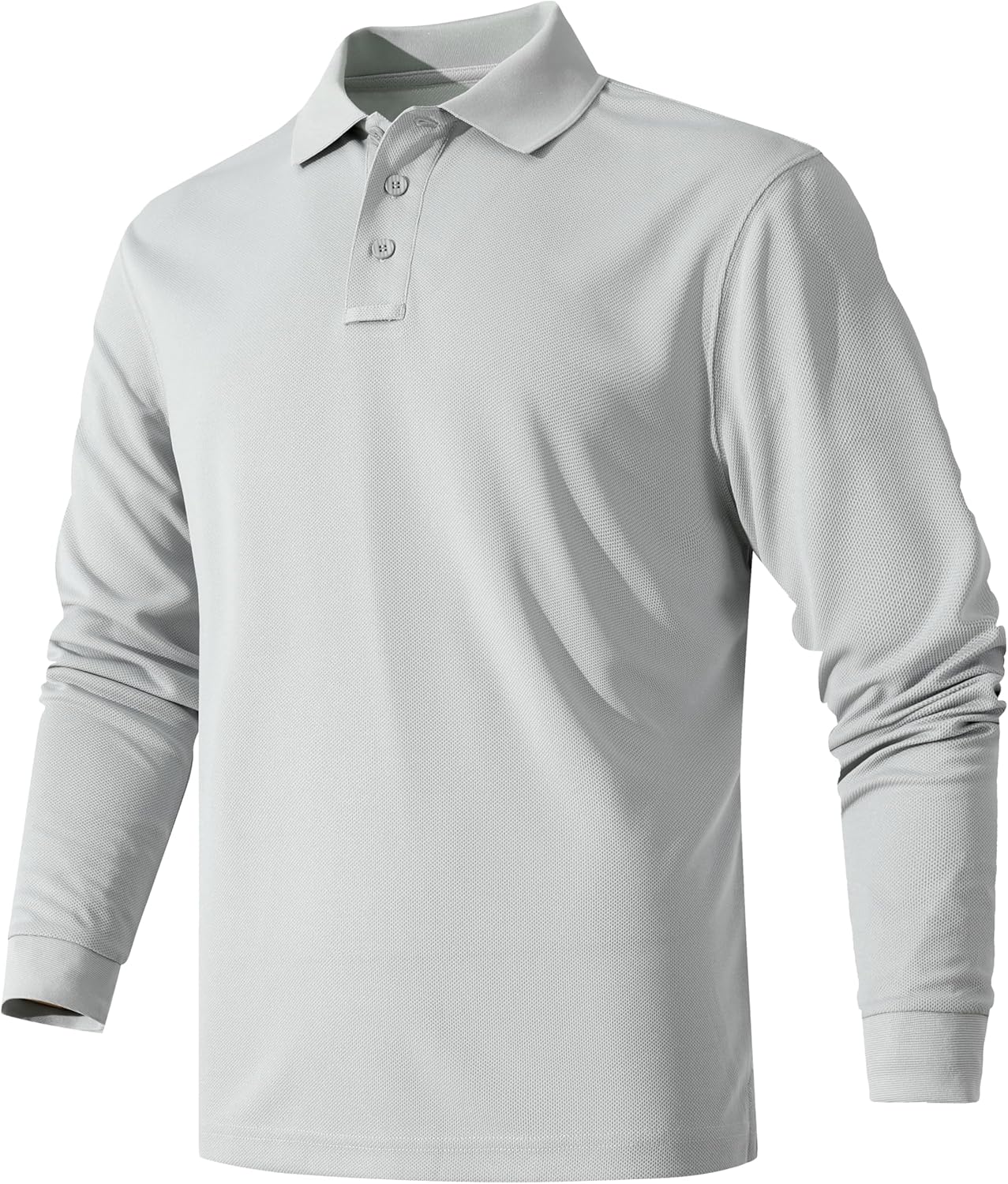 Men's Long Sleeve Polo Shirt Quick-Dry Performance Tactical Golf Shirts Regular-fit Jersey Tennis Shirt