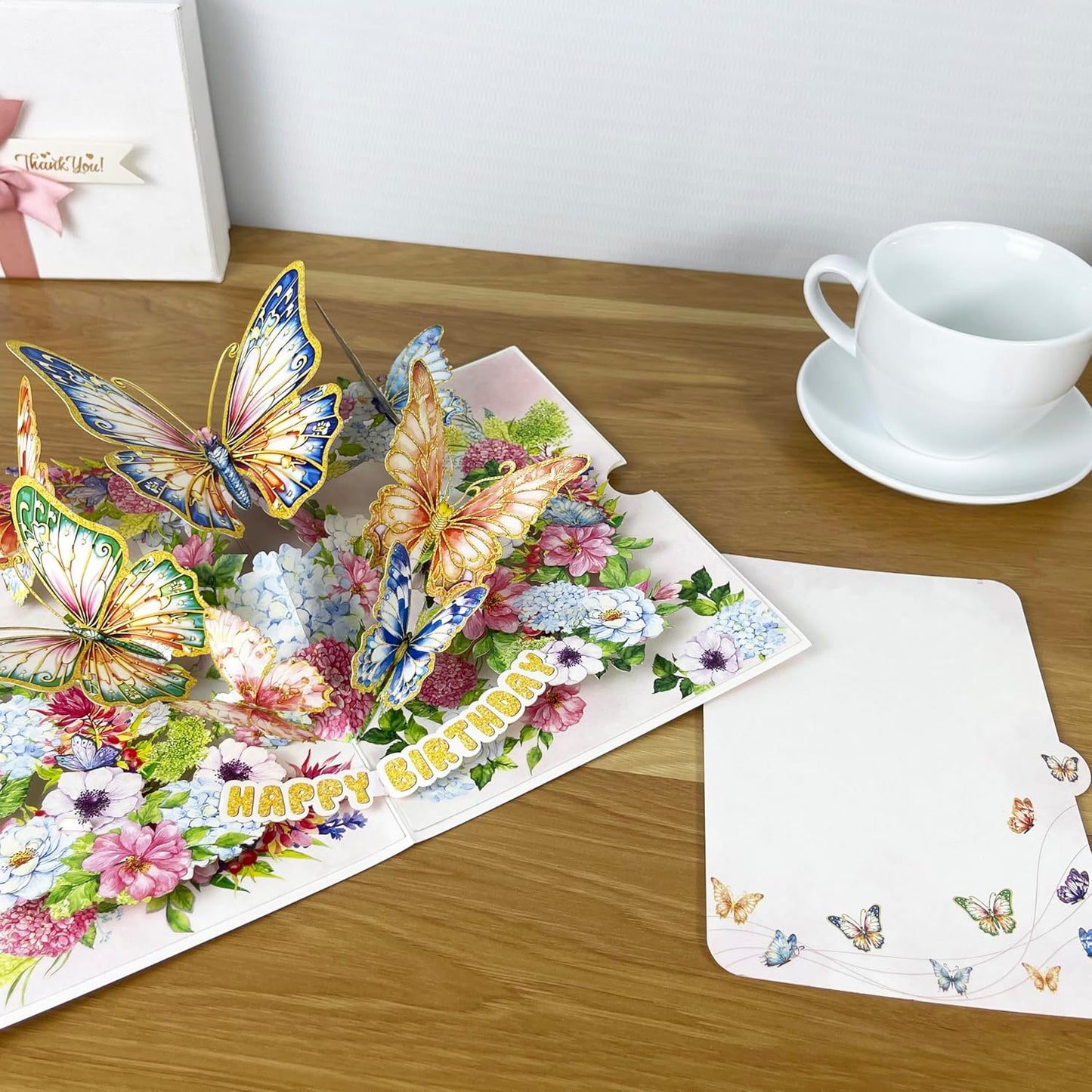 3D Butterfly Popup Card - Handmade Nature-Themed Paper Art for Birthday, Anniversary, Christmas, Mother’s Day - Unique Gift for Her, Mom, Wife, Daughter, Butterfly Lover