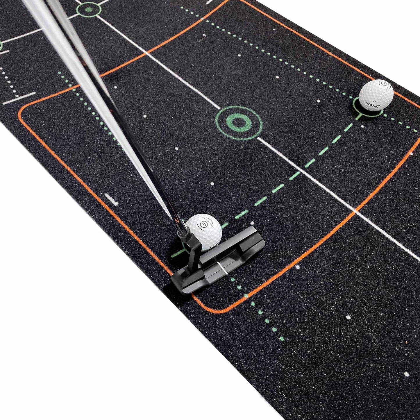 WELLPUTT - Golf Putting Training Mat - 13ft Black