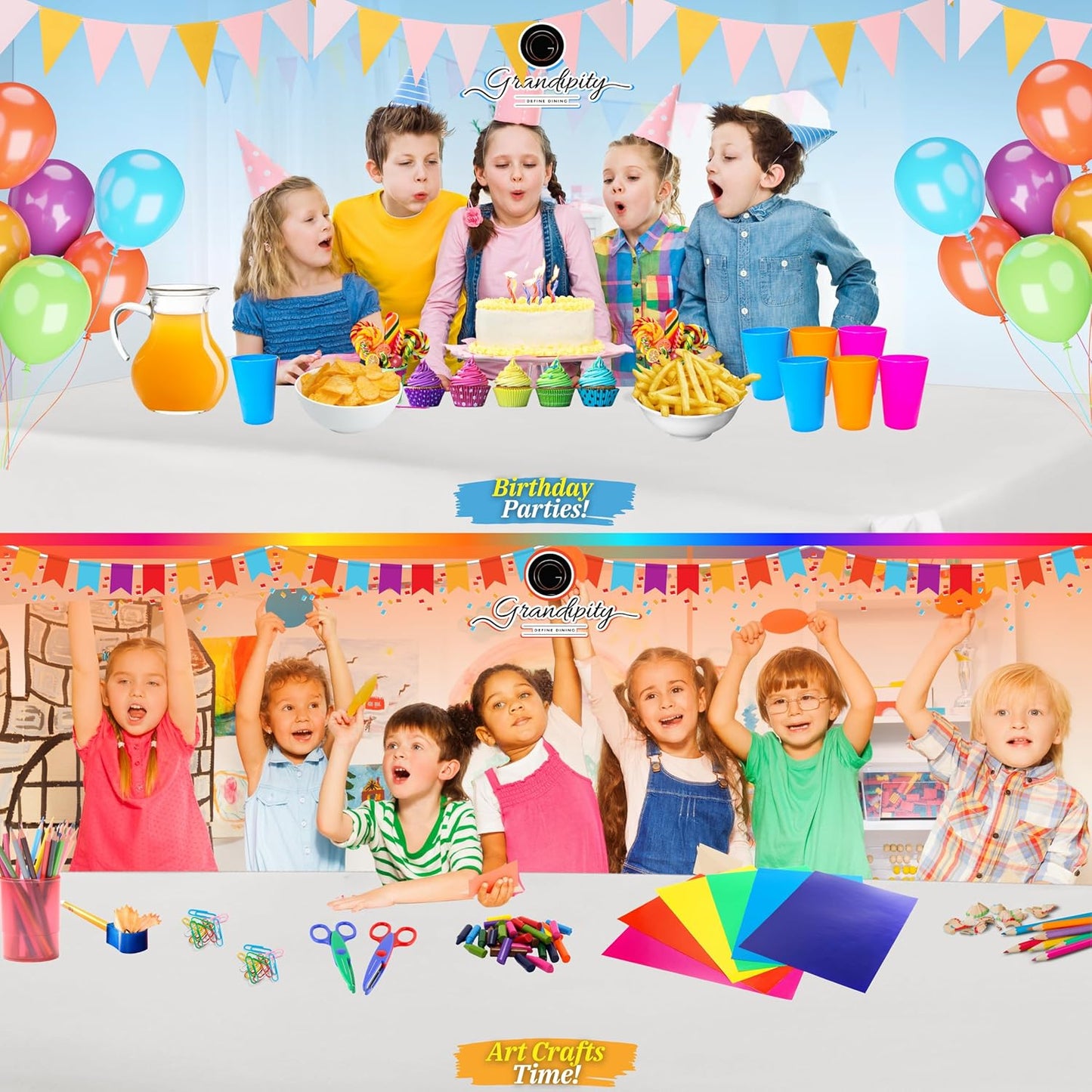 Grandipity 12 Pack Premium Disposable Plastic Tablecloth 54 Inch. x 108 Inch. with 0.3mm Thickness Table Cover - White