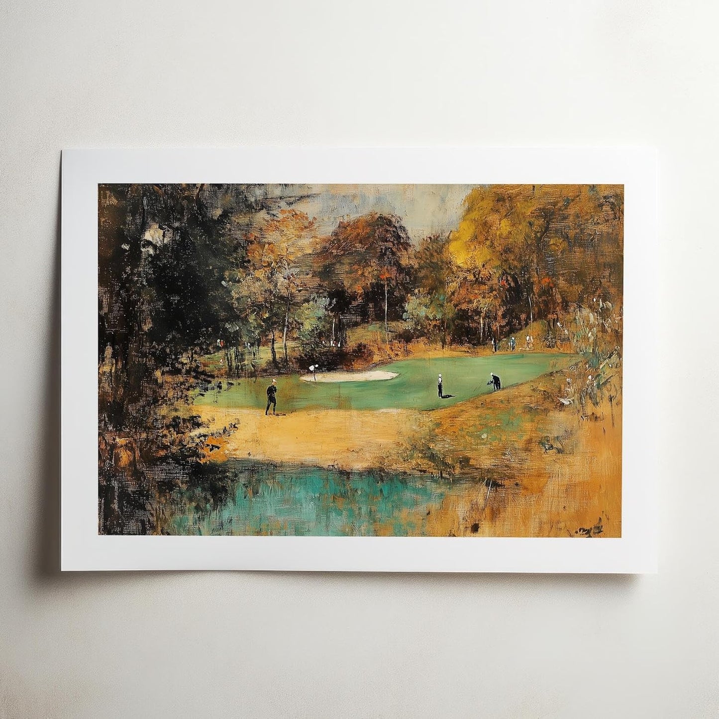 Vintage Golf Course Premium Giclee Fine Art Prints - Antique Style Golf Course Painting Posters, Golf Wall Art, Aesthetic Golfing Poster for Home Office Decor, Ready to Frame