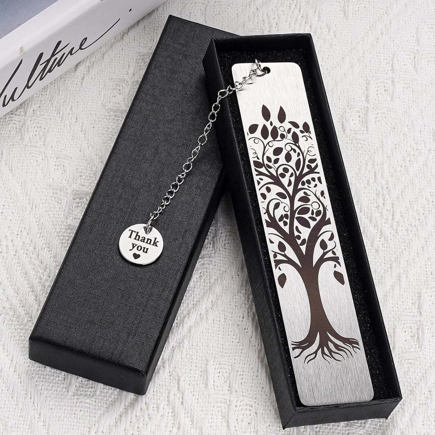 Inspirational Bookmark Gifts for Women Men - Metal Thank You Bookmarks with Never Underestimate The Difference Quote, Leaving Present for Colleagues Teacher Employees