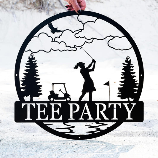 Outdoor Golf Wall Art | Personalized Golf Sign Male Golfer | Golf Decor | 19th Hole Sign | Metal Golf Sign Golf Gifts for Men Man Cave Sign