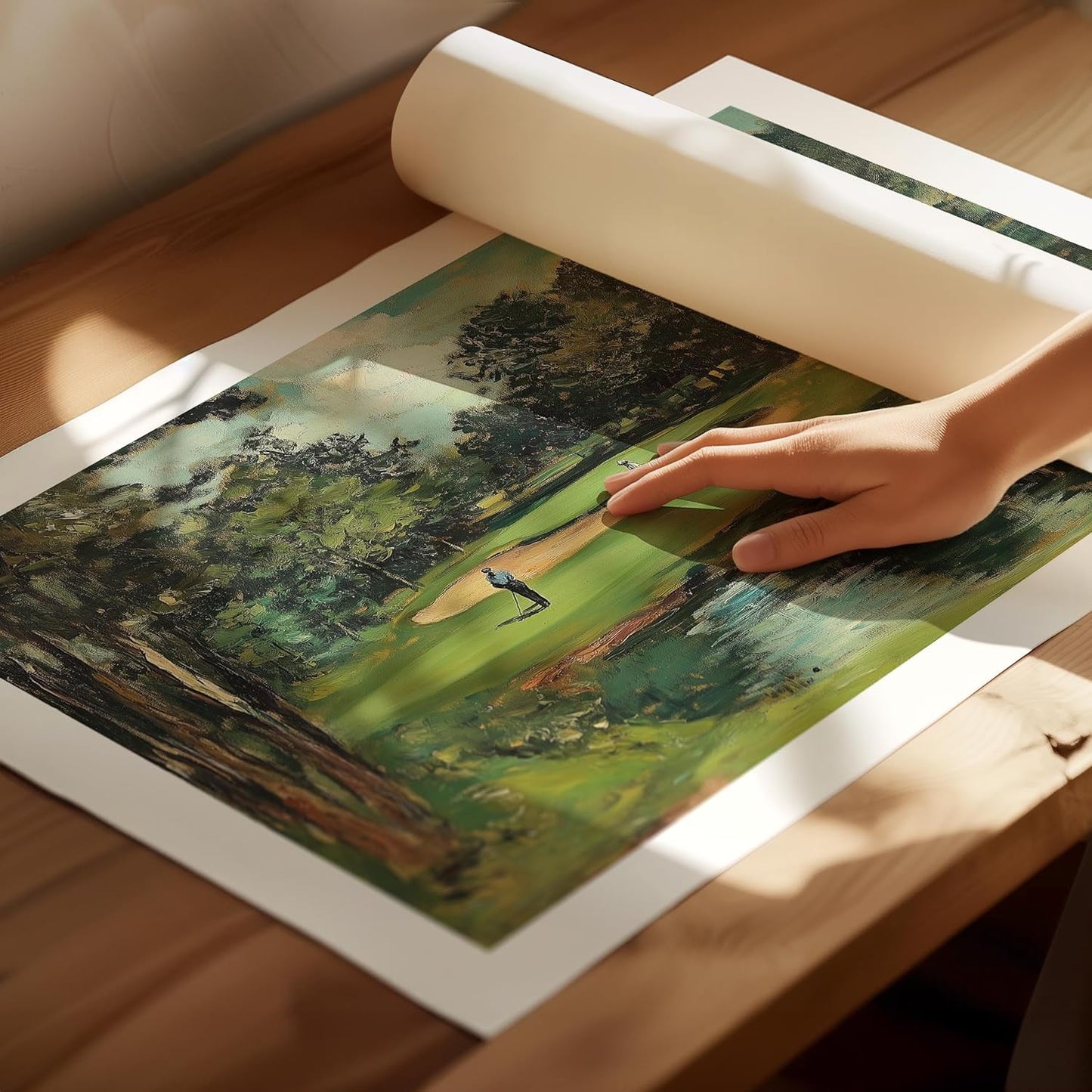 Vintage Golf Course Premium Giclee Fine Art Prints - Antique Style Golf Course Painting Posters, Golf Wall Art, Aesthetic Golfing Poster for Home Office Decor, Ready to Frame