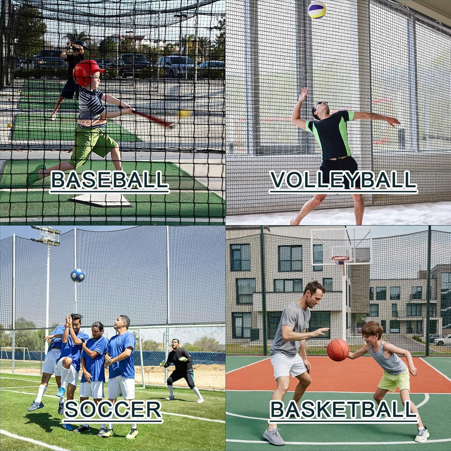 Golf Netting 7Ft,10Ft,15Ft,20Ft Golf Practice Net for Garage, Sport Practice Barrier Net, Heavy Duty Nylon Sport Netting Golf Hitting Net for Baseball, Hockey, Soccer, Tennis DIY Ball Net for Backyard