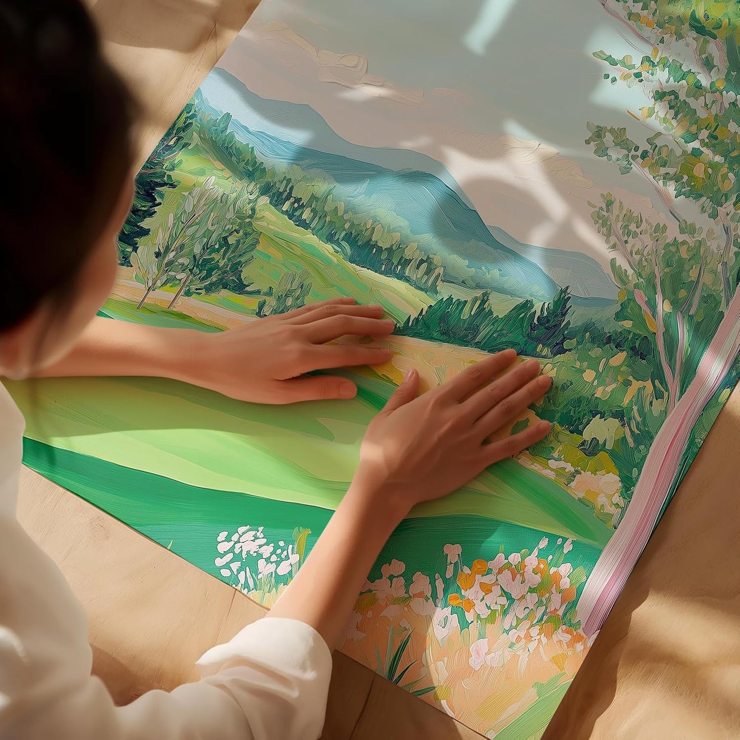 Golf Course Floral Pastel Art Print Posters - Premium Giclee Fine Art Prints - Golf Course Home Decor Posters, Golfer Art Prints for Home and Office Decor - Vintage Aesthetic, Ready to Frame