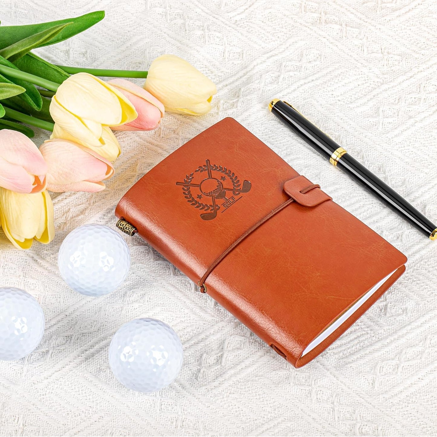 Leather Golf Log Book Golf Score Book Pocket Golf Journal for Men Golf Notebook Golf scorecard Book for Men Women Golfers Sports and Outdoor Golf Club Accessories 3.94 x 5.91inch