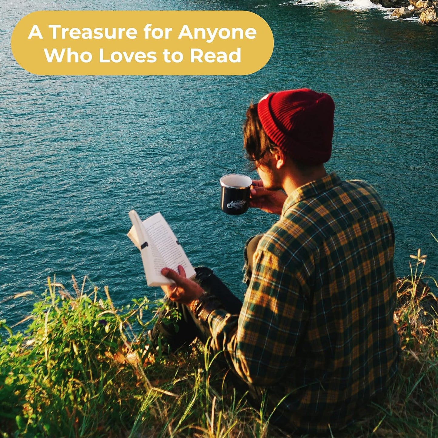 Leather Bookmarks for Men and Women | Quality Mens Bookmark with Music Notes | 2 Smooth Handmade Leather Book Markers for Men Women Book Lovers Readers (7x2) Leather Gift | Sovereign-Gear