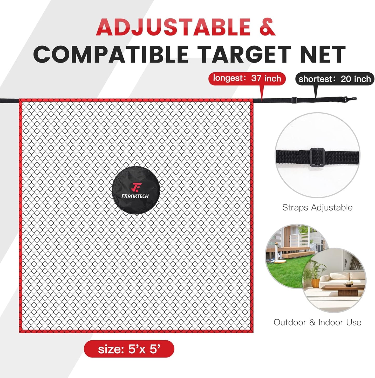 Golf Practice Net - Heavy Duty Driving Range Net with High Impact Chipping Target, Include Carry Bag and Golf Balls for Indoor Outdoor