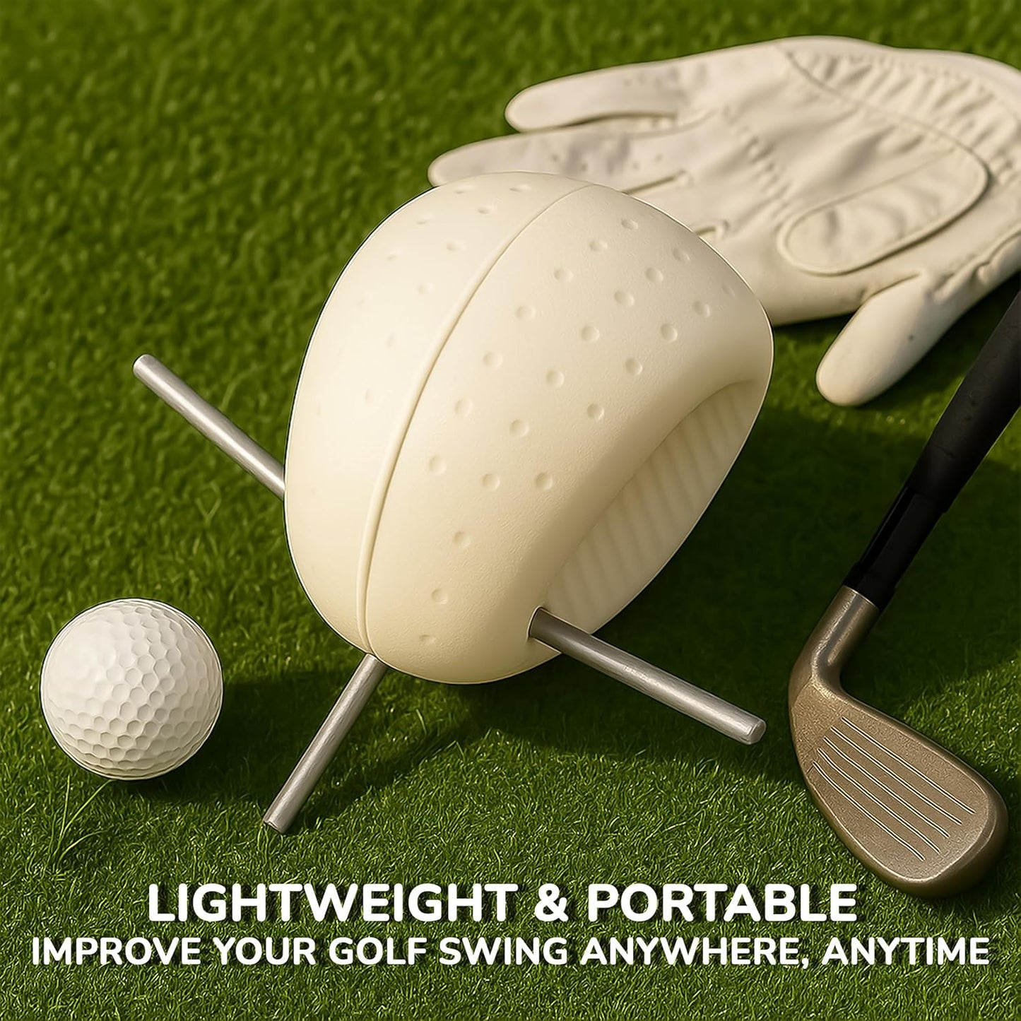 The Connector Golf Training Aid – Swing Trainer for Perfect Swing, Arm & Body Alignment, Non-Slip Pattern, Durable & Portable