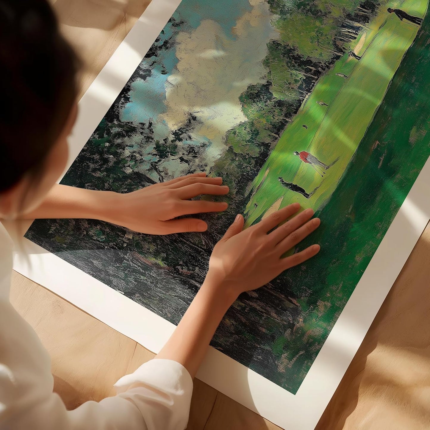 Vintage Golf Course Premium Giclee Fine Art Prints - Antique Style Golf Course Painting Posters, Golf Wall Art, Aesthetic Golfing Poster for Home Office Decor, Ready to Frame