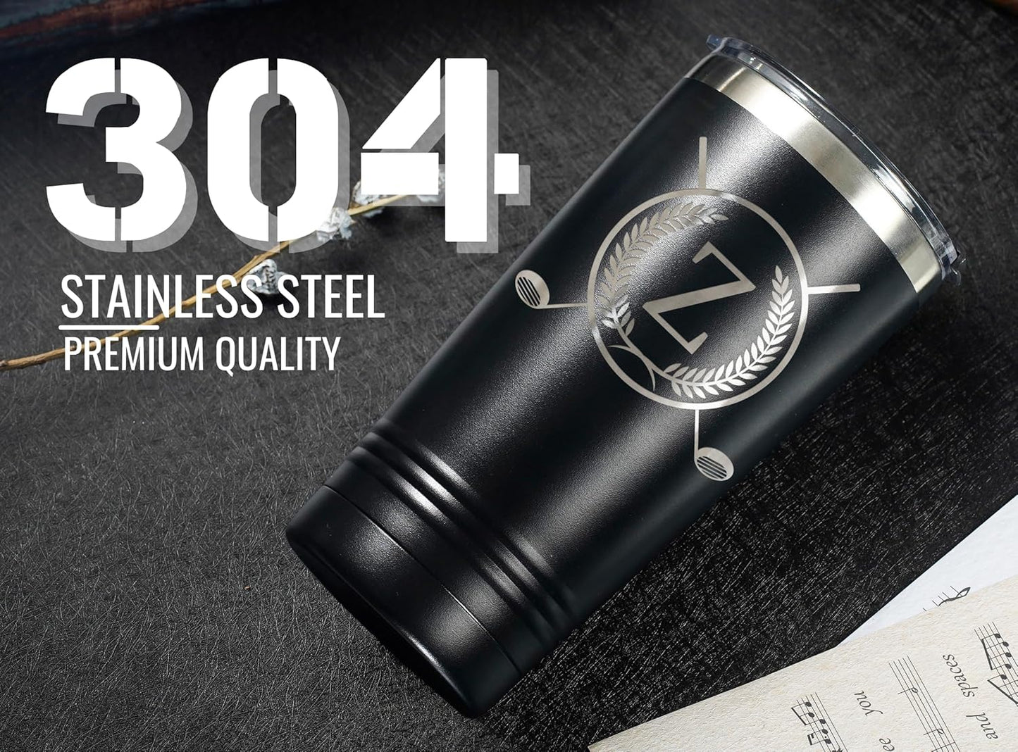 Onebttl Golf Gifts for Men with Initial for Golfer & Golf Lovers, 20oz Travel Mug, Perfect Gifts for Men, Birthday, Christmas - Z