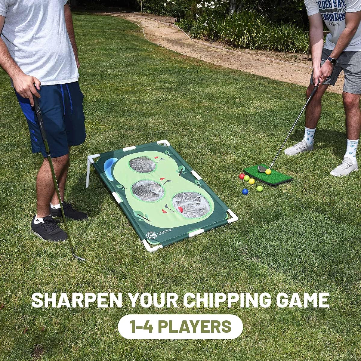 Golf Cornhole Set - Golf Yard Game - Chipping Practice Set for Both Indoors and Outdoors - Perfect Golf Gift for Men
