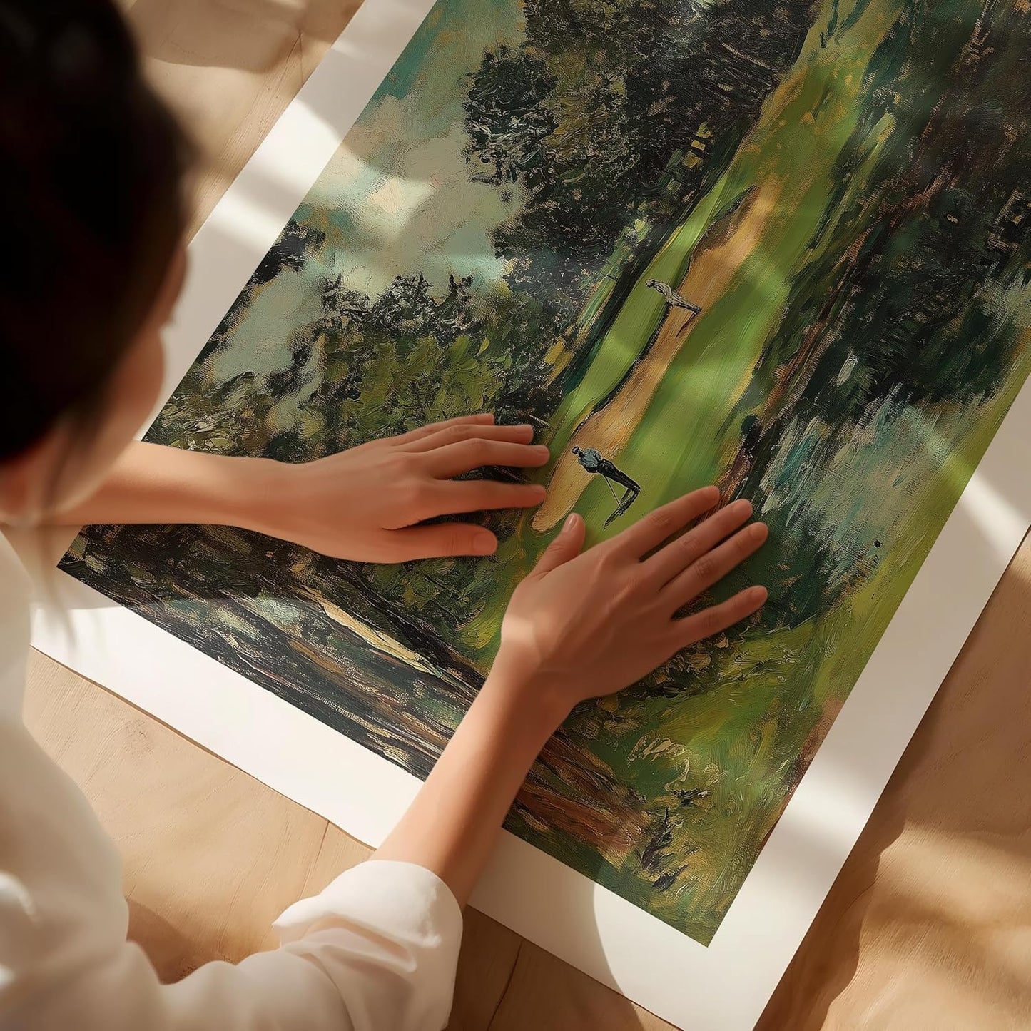 Vintage Golf Course Premium Giclee Fine Art Prints - Antique Style Golf Course Painting Posters, Golf Wall Art, Aesthetic Golfing Poster for Home Office Decor, Ready to Frame