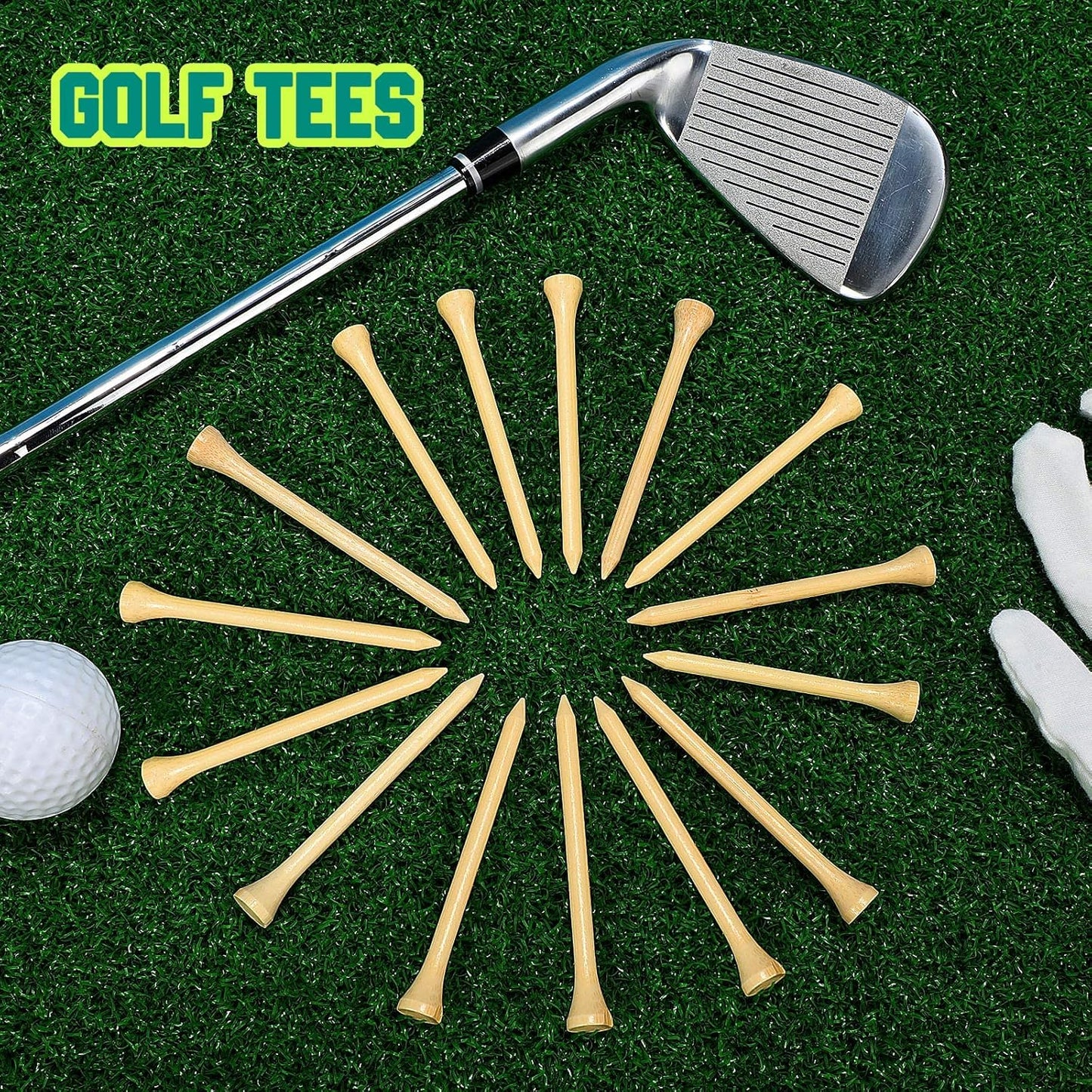 Mudder 600 Pack Golf Tees Bulk Wooden Golf Tees Wood for Men Balls Accessories
