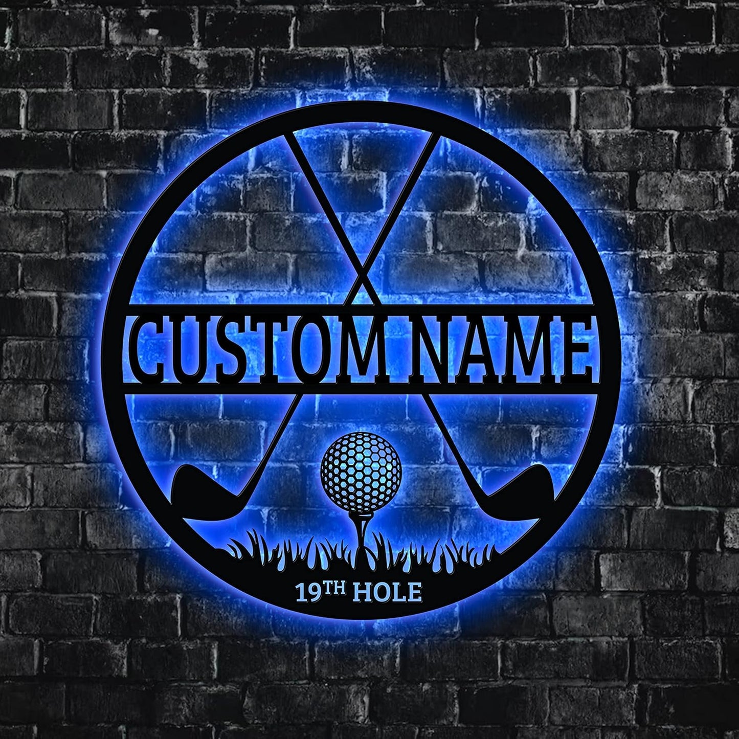 Personalized 19th Hole Custom Golf Metal Sign, Funny Man Cave Sign for Golfers, Custom Metal Pub Wall Art Decorative Accent, Home Decor Sign for Man Cave Bar, Home Decor, Gift For Dad, Son, Sports Lovers, Christmas Gift