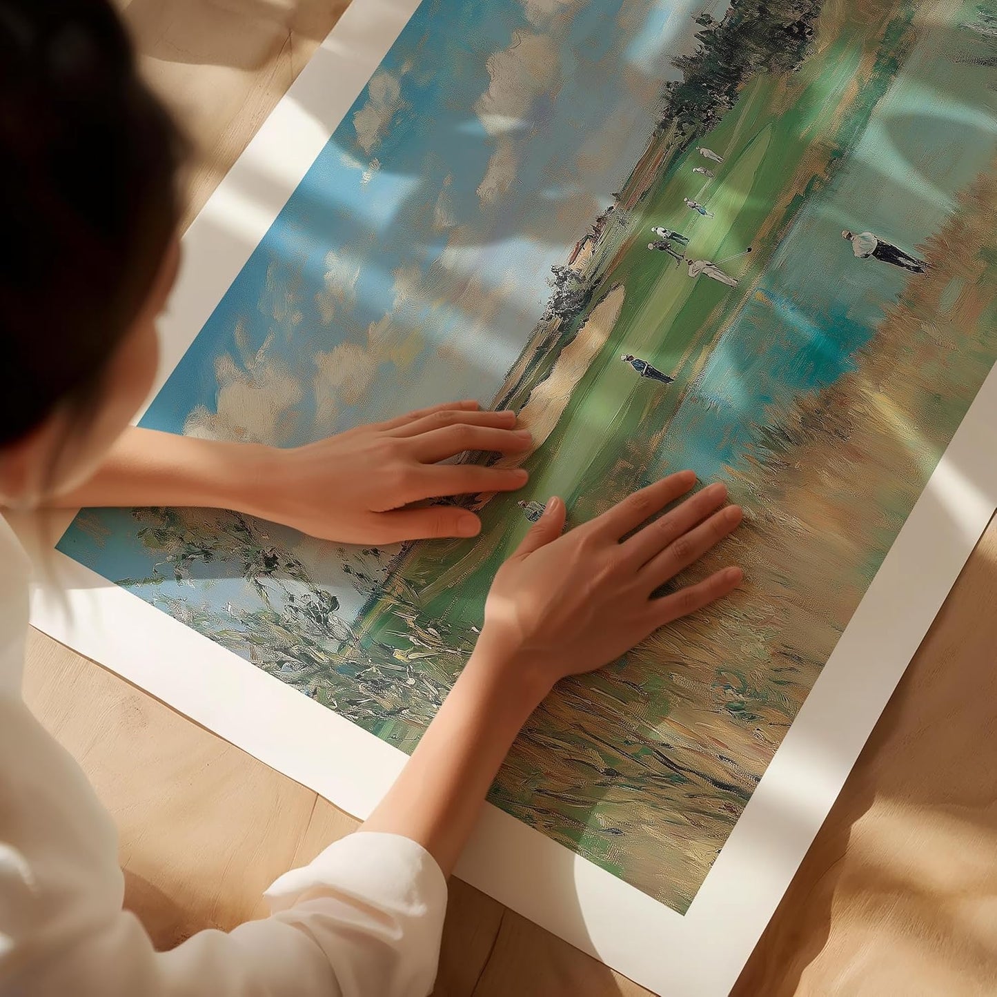 Vintage Golf Course Premium Giclee Fine Art Prints - Antique Style Golf Course Painting Posters, Golf Wall Art, Aesthetic Golfing Poster for Home Office Decor, Ready to Frame