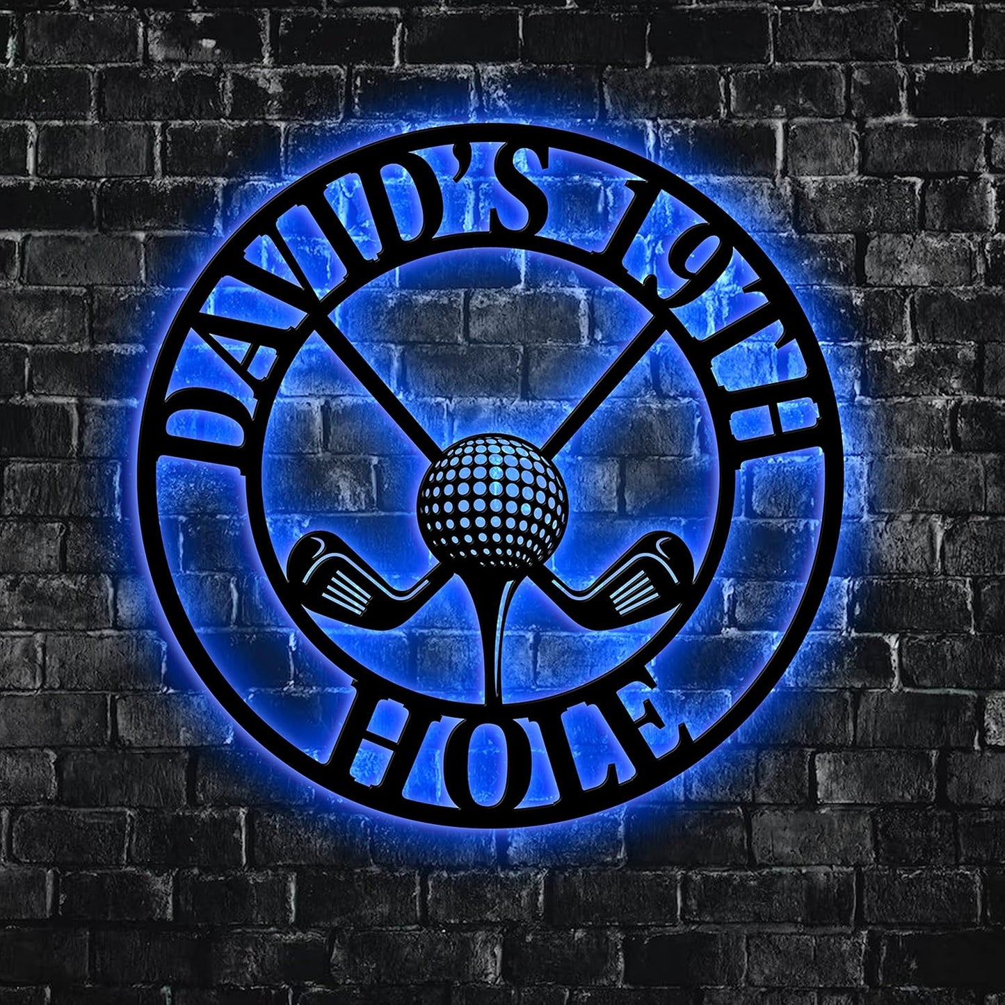 Personalized 19TH Hole Golf Metal Sign LED Light, Home Decoration, Golf Decor For Living Room, Gift For Golfer, Home Decor, Gift For Dad, Son, Sports Lovers, Christmas Gift
