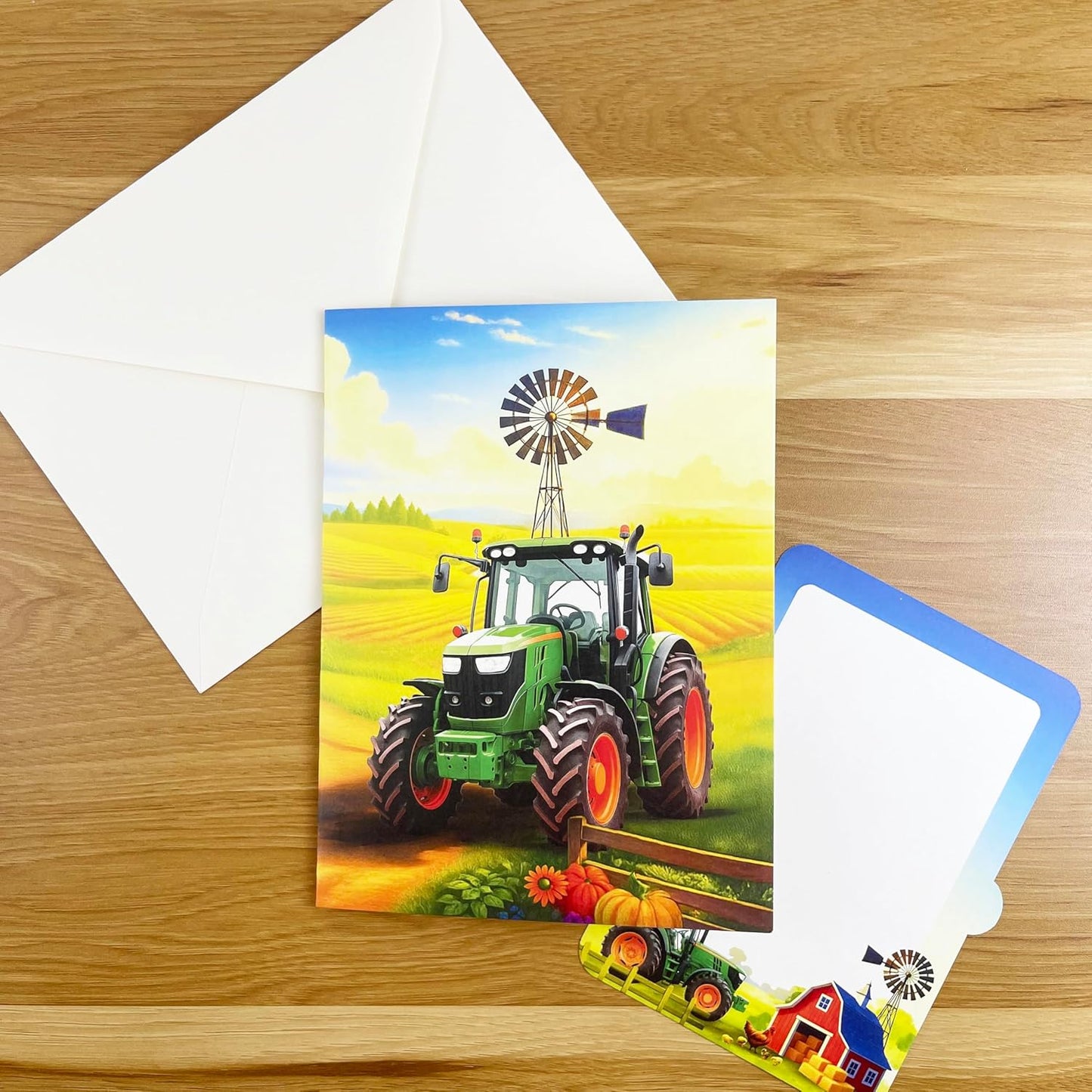 3D Tractor Popup Card – Handmade Farm-Themed Paper Art for Birthday, Anniversary, Christmas, Father’s Day – Unique Gift for Him, Her, Dad, Farmer, Tractor Lover, Country Life Fan