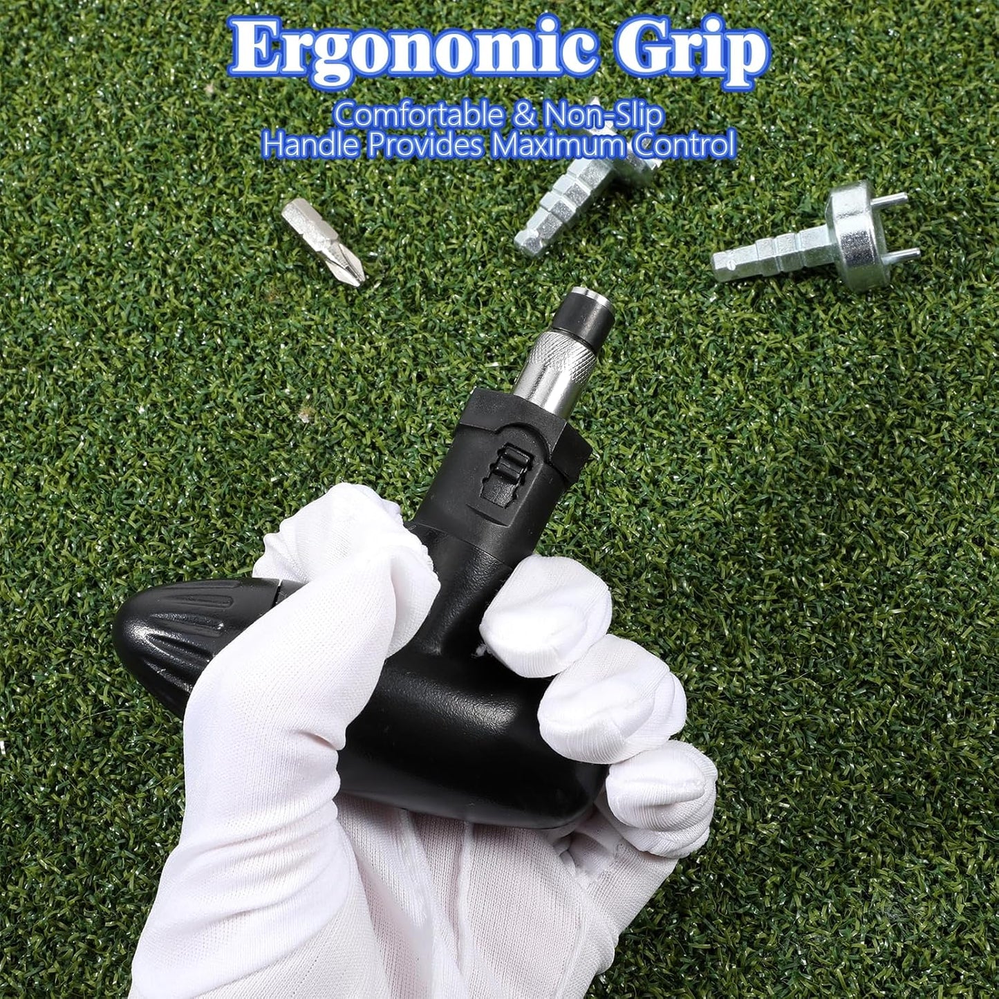 Golf Spike Removal Tool, Golf Spike Wrench Universal Golfs Shoe Spikes Replacements Tool Durable Stainless Steel Cleats Plastic Handle Ripper Replacement Aid