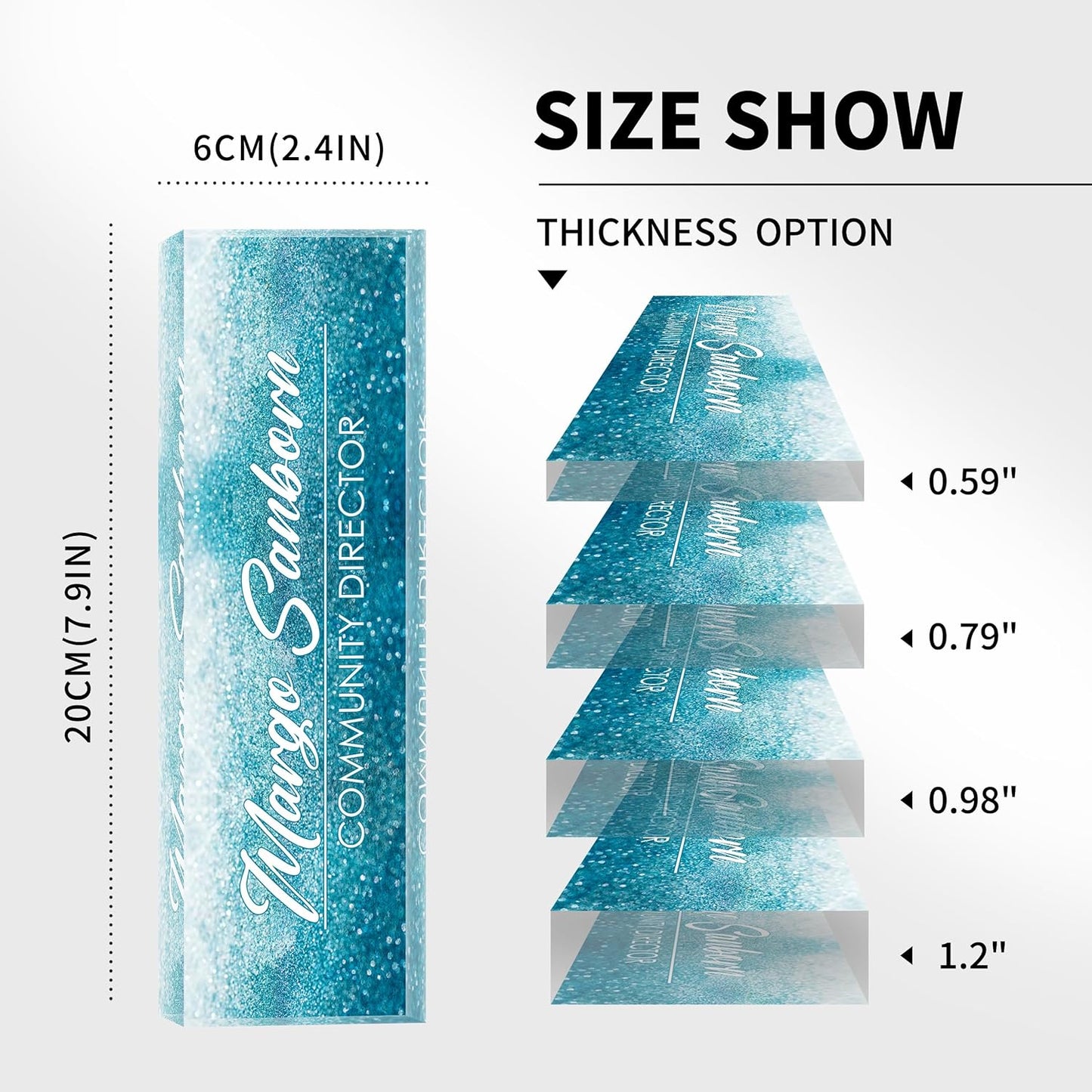 Desk Name Plate Personalized, Name Plate for Desk, Office Desk Decor for Women & Men, Custom Office Gifts for Boss, Manager, Teacher, Nurse, Doctor, Lawyer, Employee Appreciation Gifts