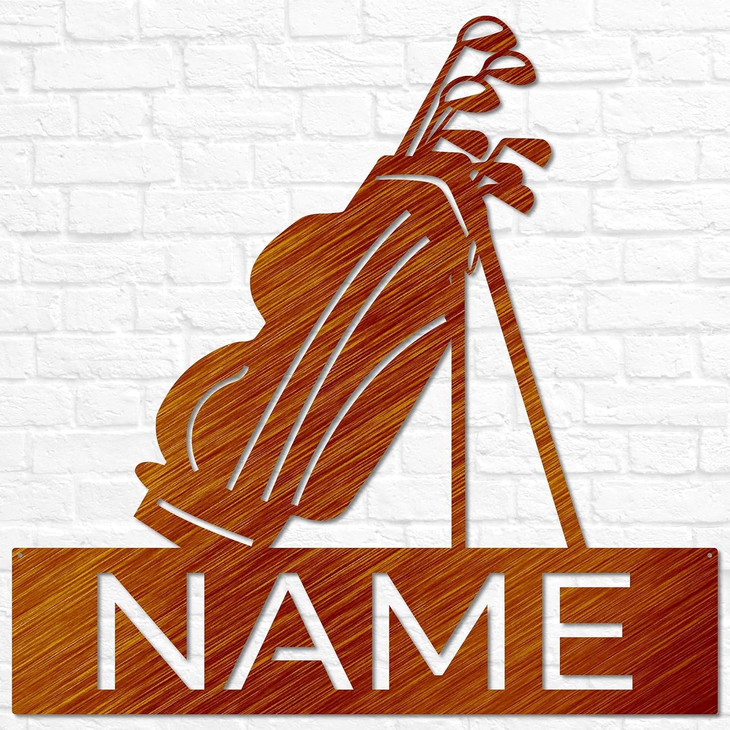 Personalized Metal Golf Team Name Sign, Custom Golf Name Sign, Sports Name Sign, Sport Theme Room Decor, Name Wall Art, Golfer Gift, Golf Decor