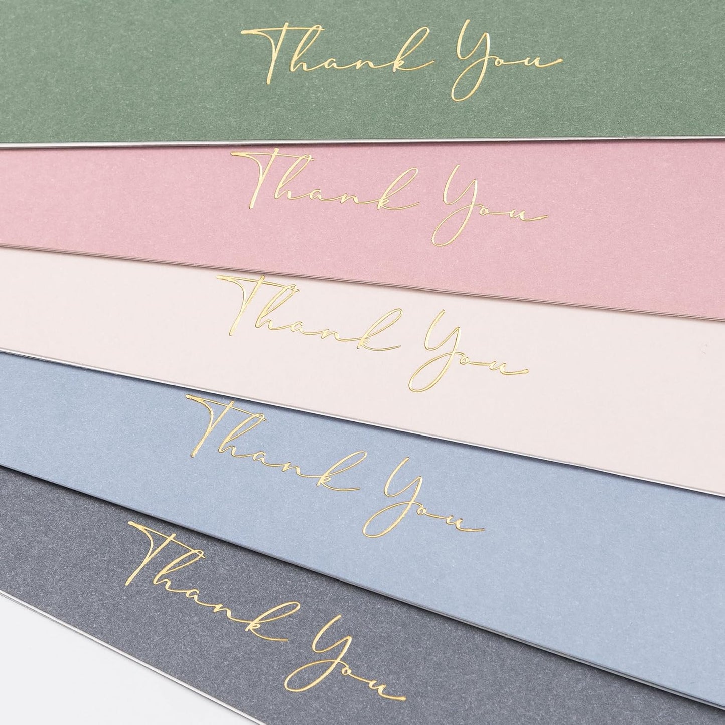 Crisky Morandi Thank You Cards with Envelopes & Stickers， 25 Pack Gold Foil Bridal Shower Graduation Thank You Cards Small Business, Wedding Baby Shower Birthday Funeral Notes Bulk