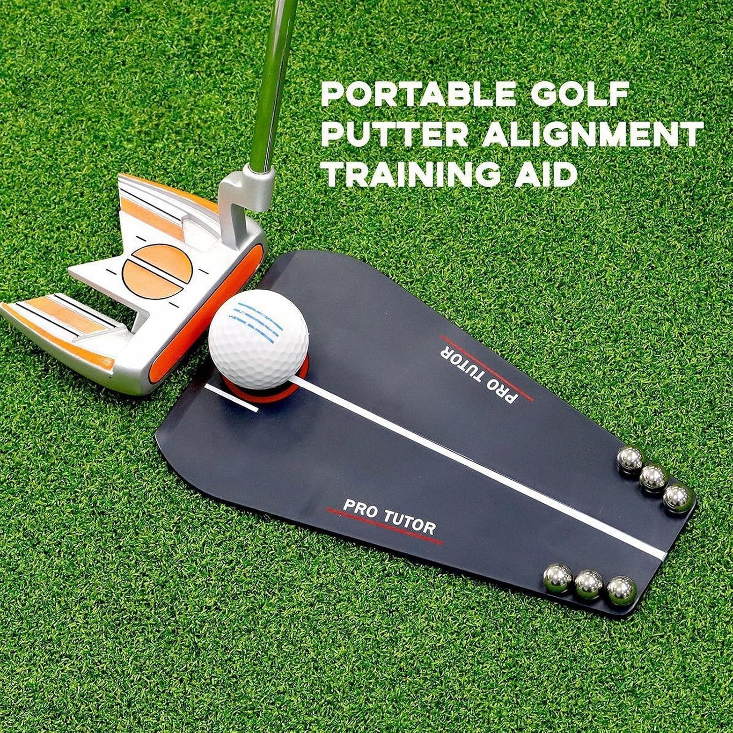Golf Putting Tutor, Golf Hitting Mat, Putting Mirror Training Aid, Puttout Circuit Trainer Groove, Putt Out Train Align Eyes Practice, Putter face, Alignment Starting Line Impact Stroke Path Motion