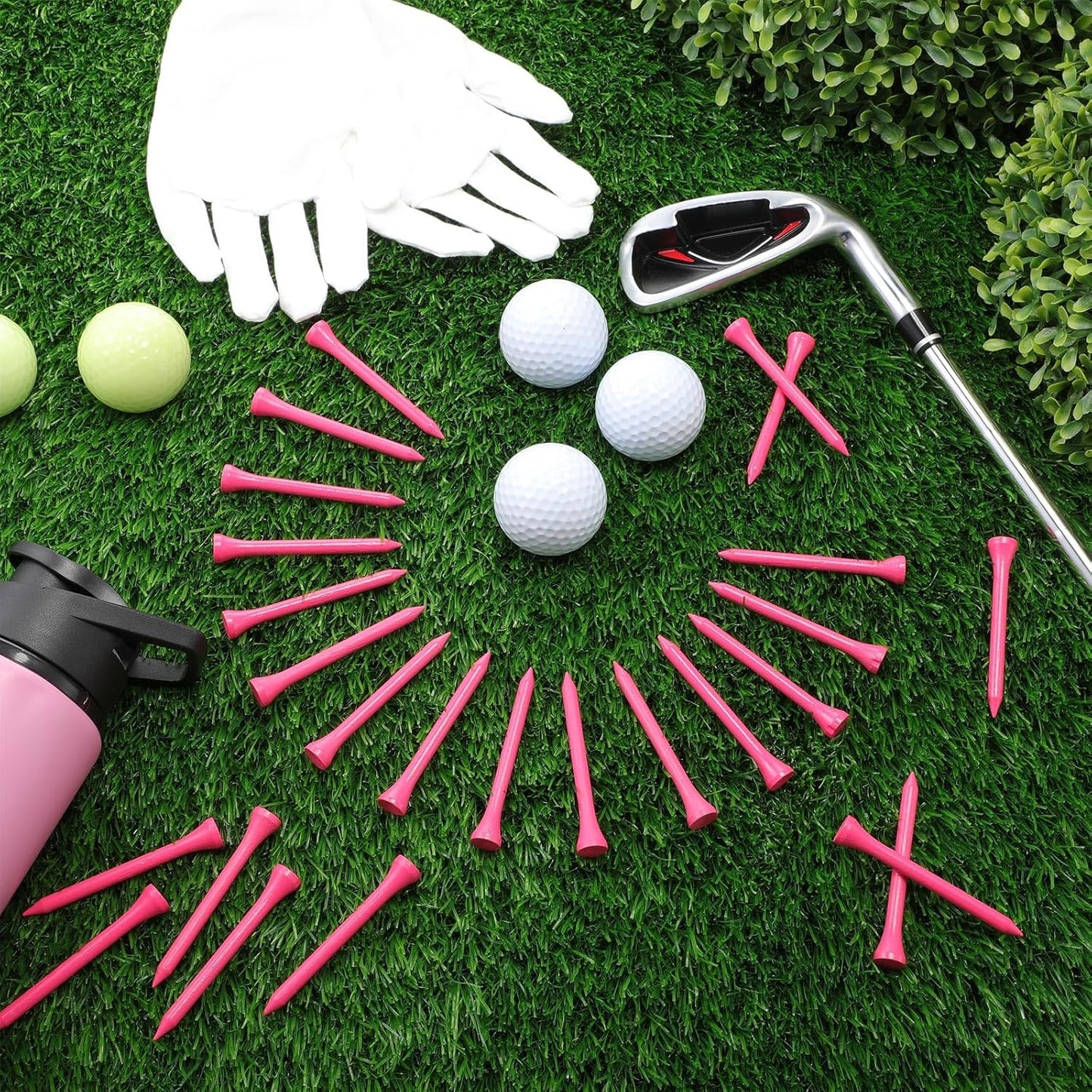 Mudder 600 Pack Golf Tees Bulk Wooden Golf Tees Wood for Men Balls Accessories