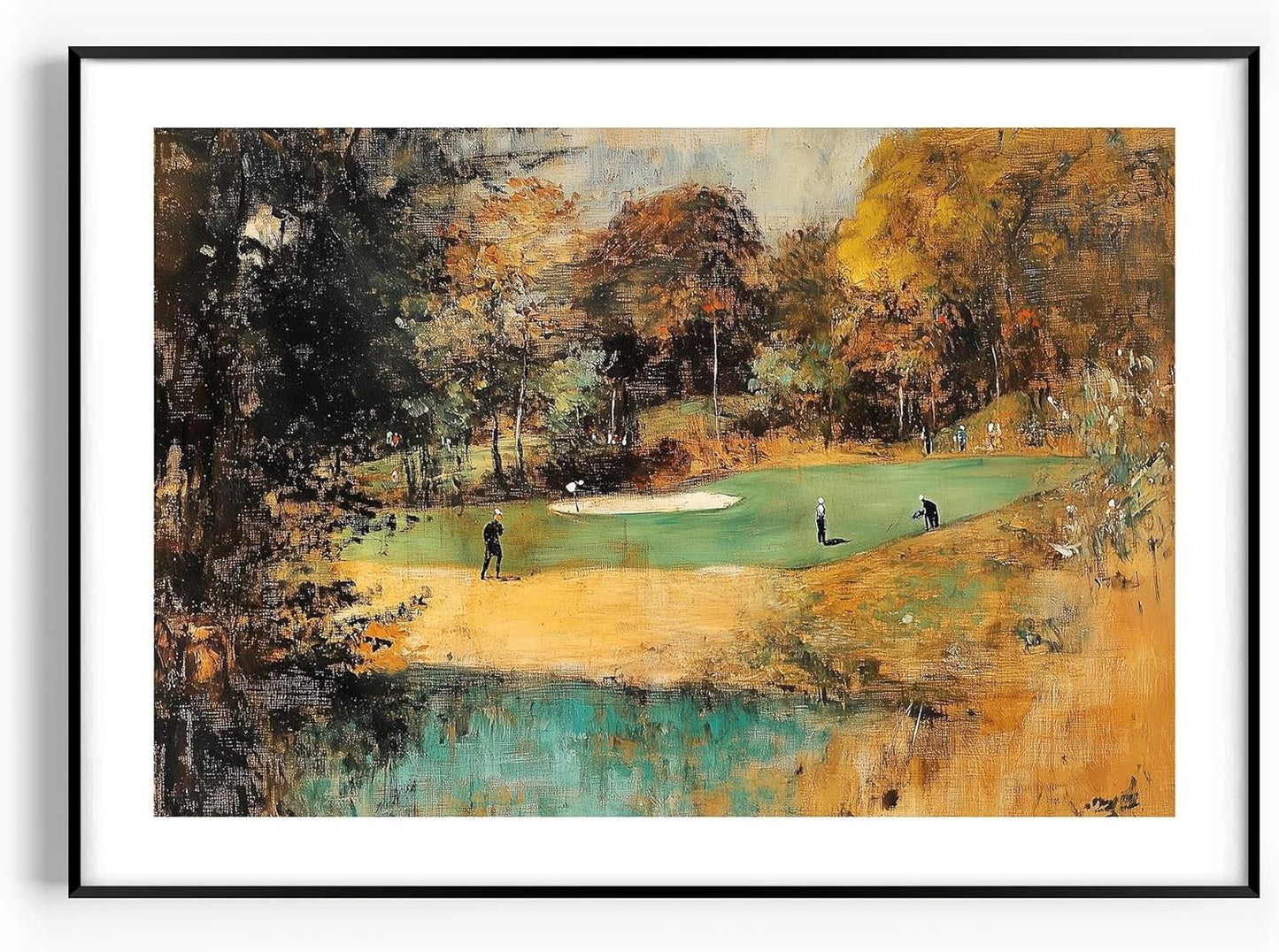 Vintage Golf Course Premium Giclee Fine Art Prints - Antique Style Golf Course Painting Posters, Golf Wall Art, Aesthetic Golfing Poster for Home Office Decor, Ready to Frame