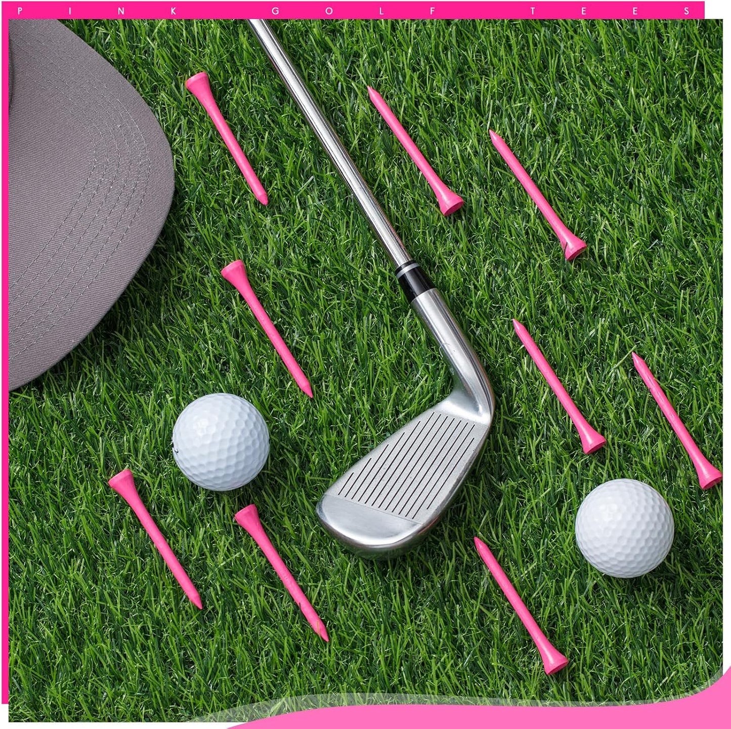 Jenaai 200 Pcs Golf Tees Bamboo Golf Tees Professional Golf Tees Bulk for Women Golf Club Accessories