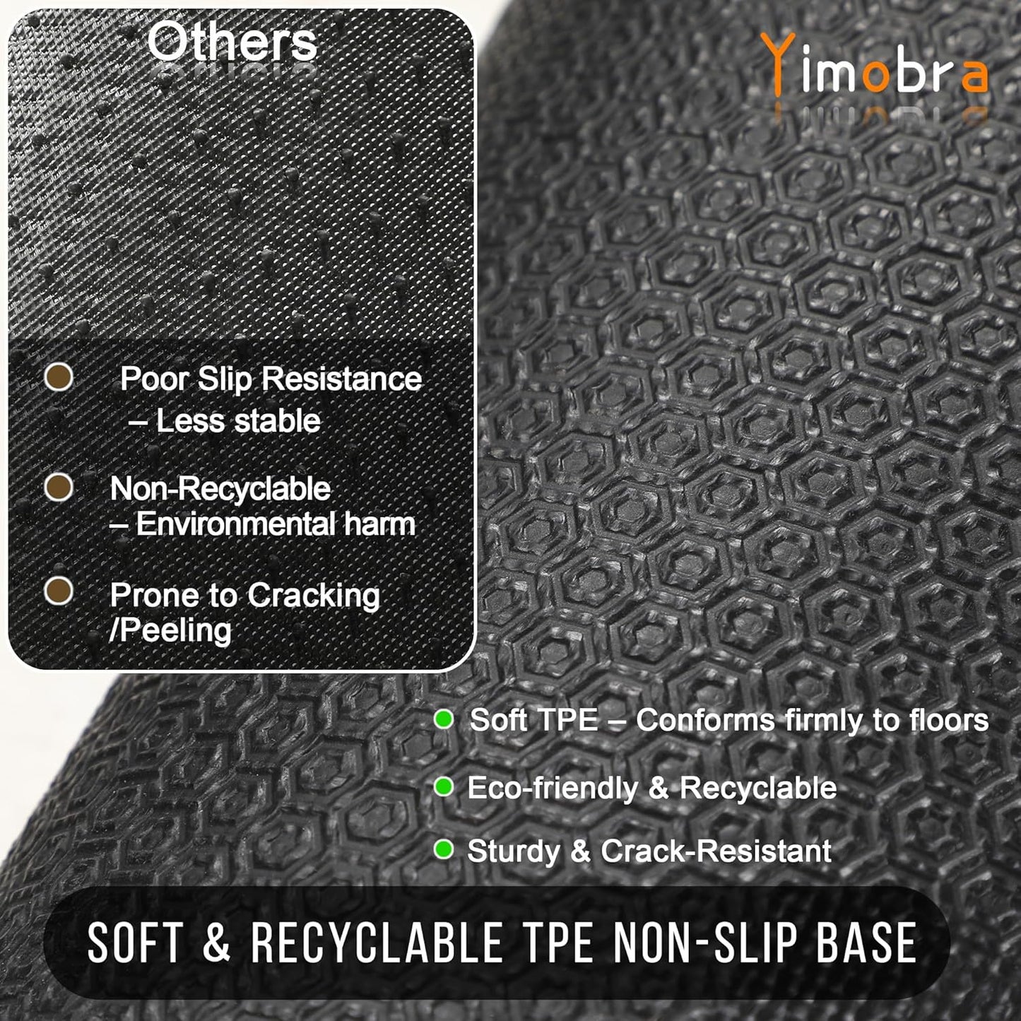 Yimobra Welcome Mat Outdoor Indoor 29.5x17, All-Weather Waterproof Outdoor Mats for Front Door, Non-Slip Low Profile Porch Patio Doormat, Coffee