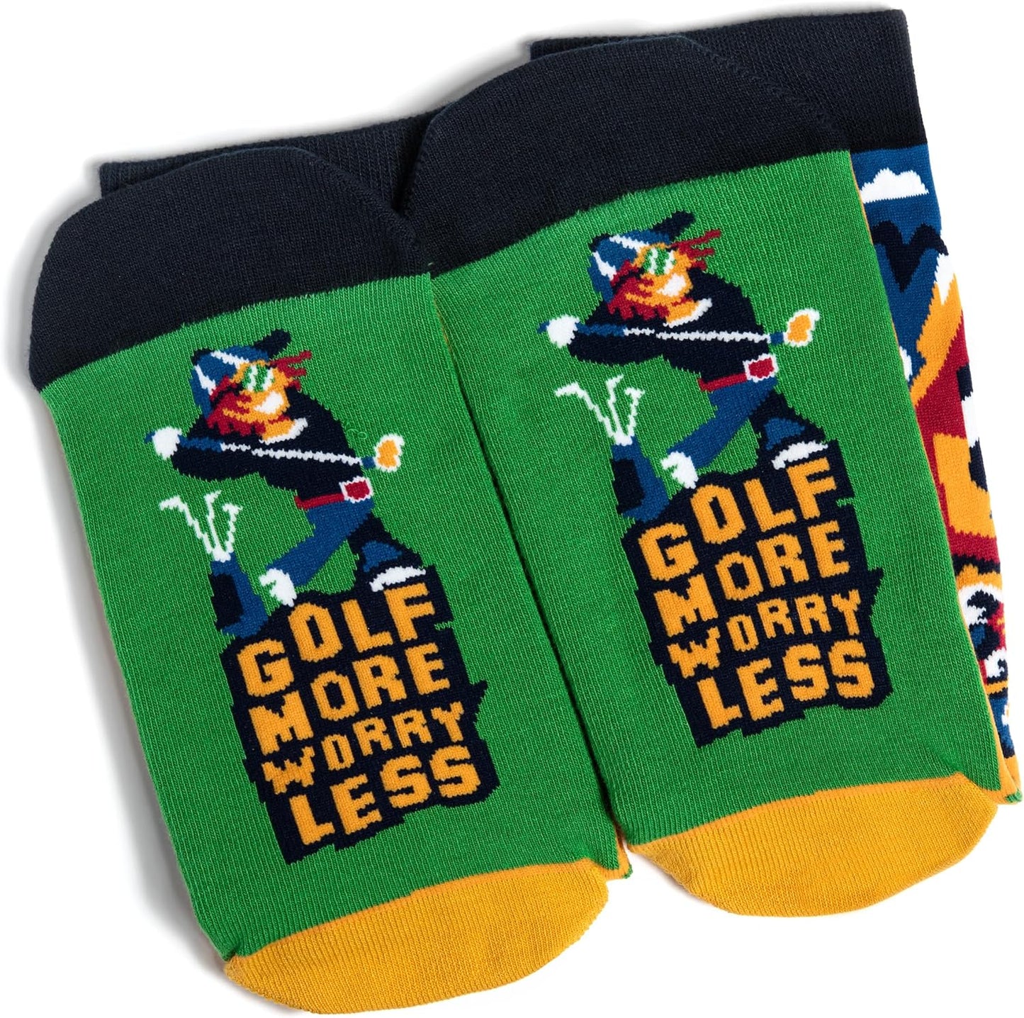 Lavley Funny Golf Socks - Fun gift for golfers - Unisex one size fits most - Great for birthdays or stocking stuffers